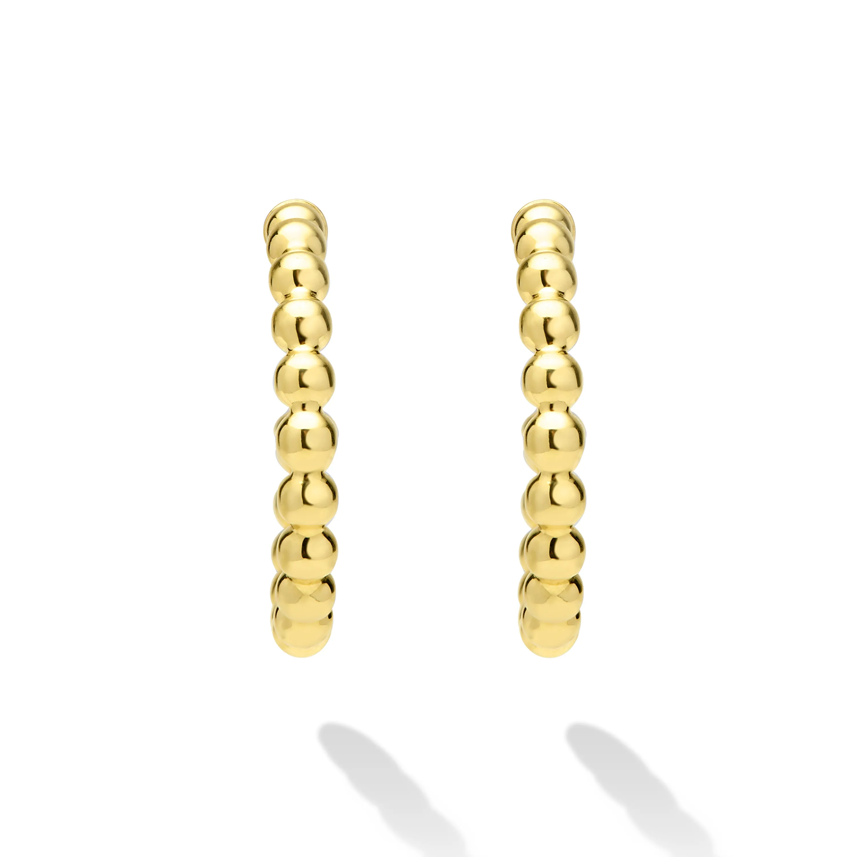 Caviar Gold 18K Gold Caviar Beaded Hoop Earrings sold by LAGOS product image thumbnail 3