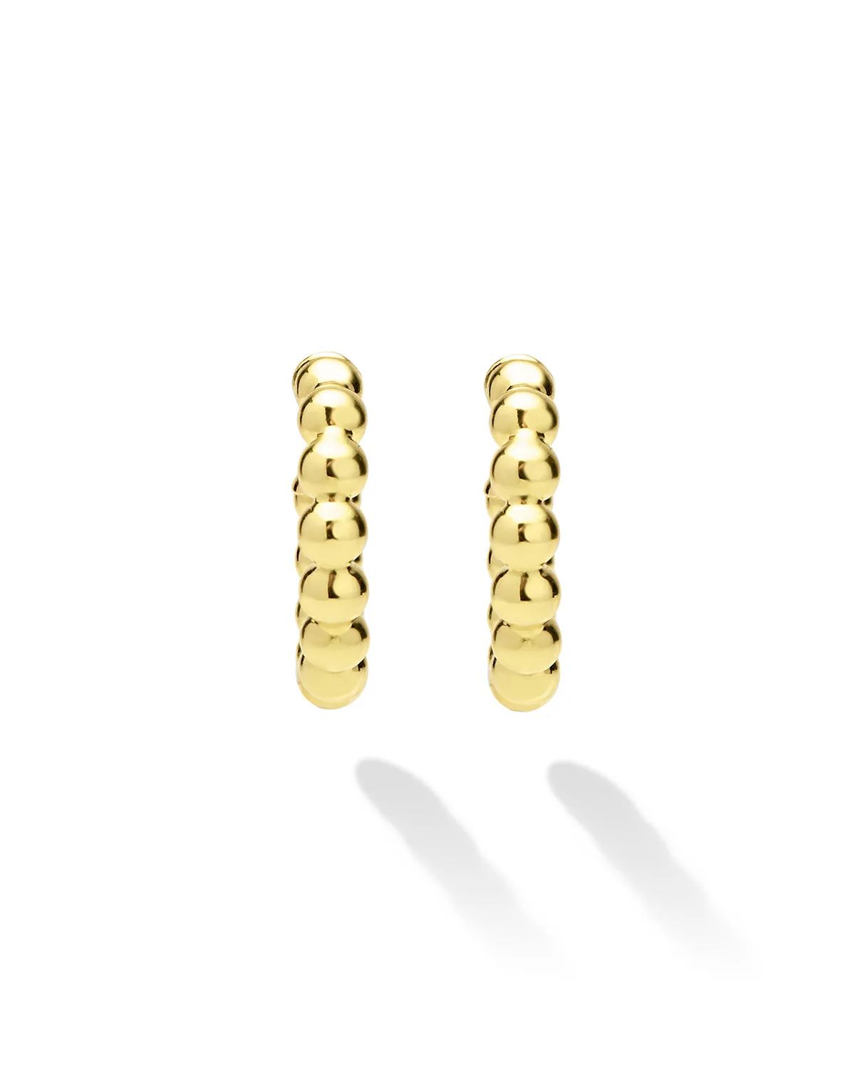 Caviar Gold 18K Gold Caviar Beaded Huggie Earrings sold by LAGOS product image thumbnail 3