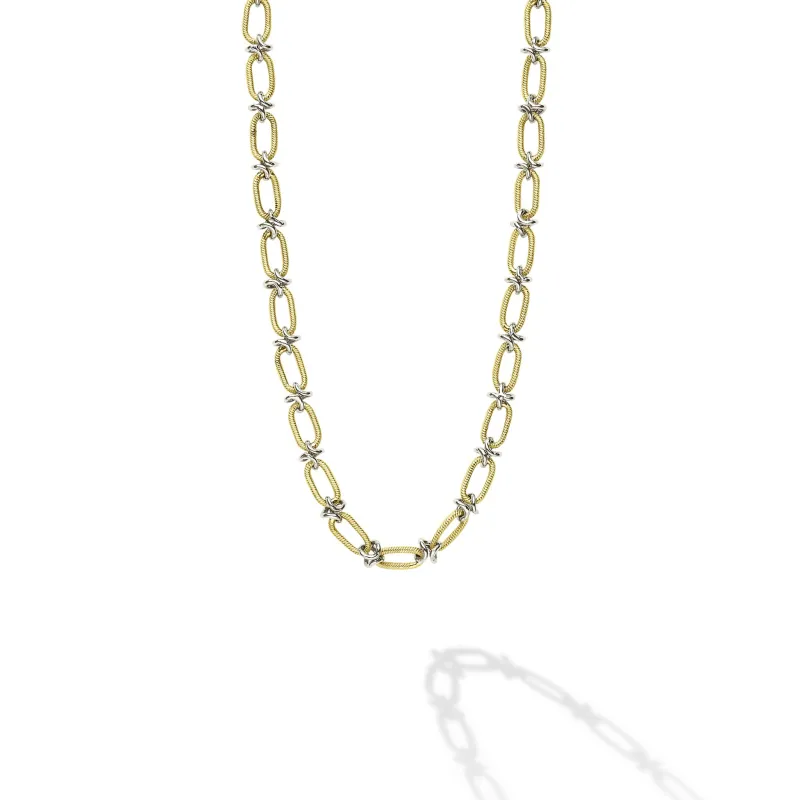 Studio 18K Gold Two-Tone Twist Link Necklace sold by LAGOS