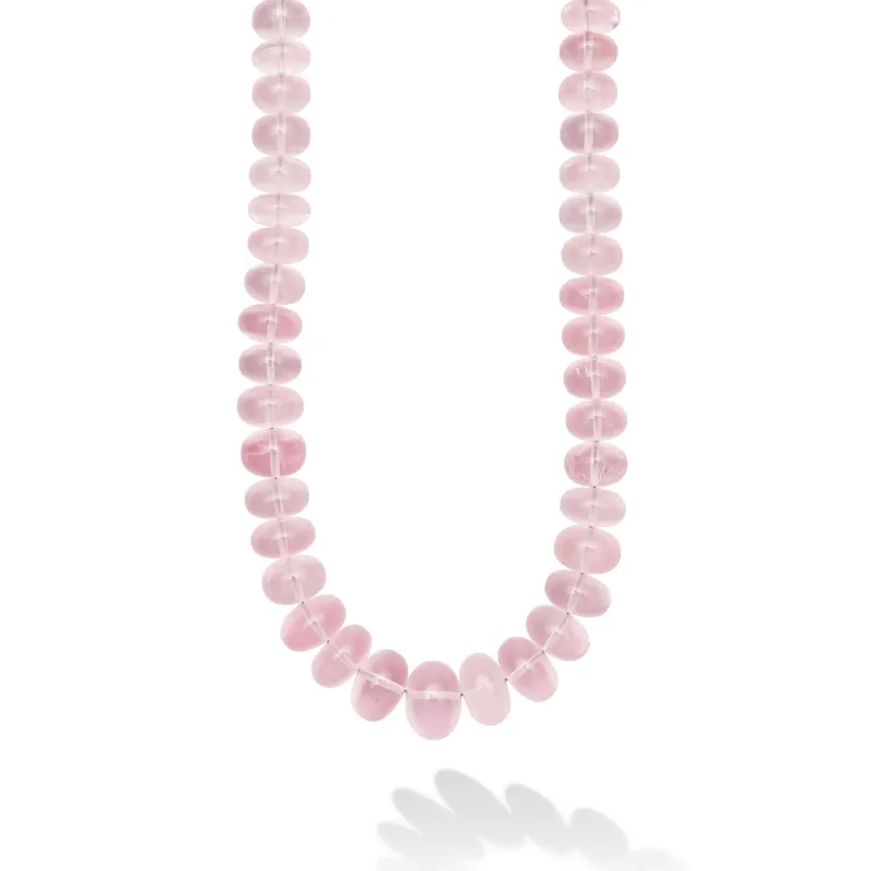 Caviar Gold 18K Caviar Gold Rose Quartz Necklace sold by LAGOS