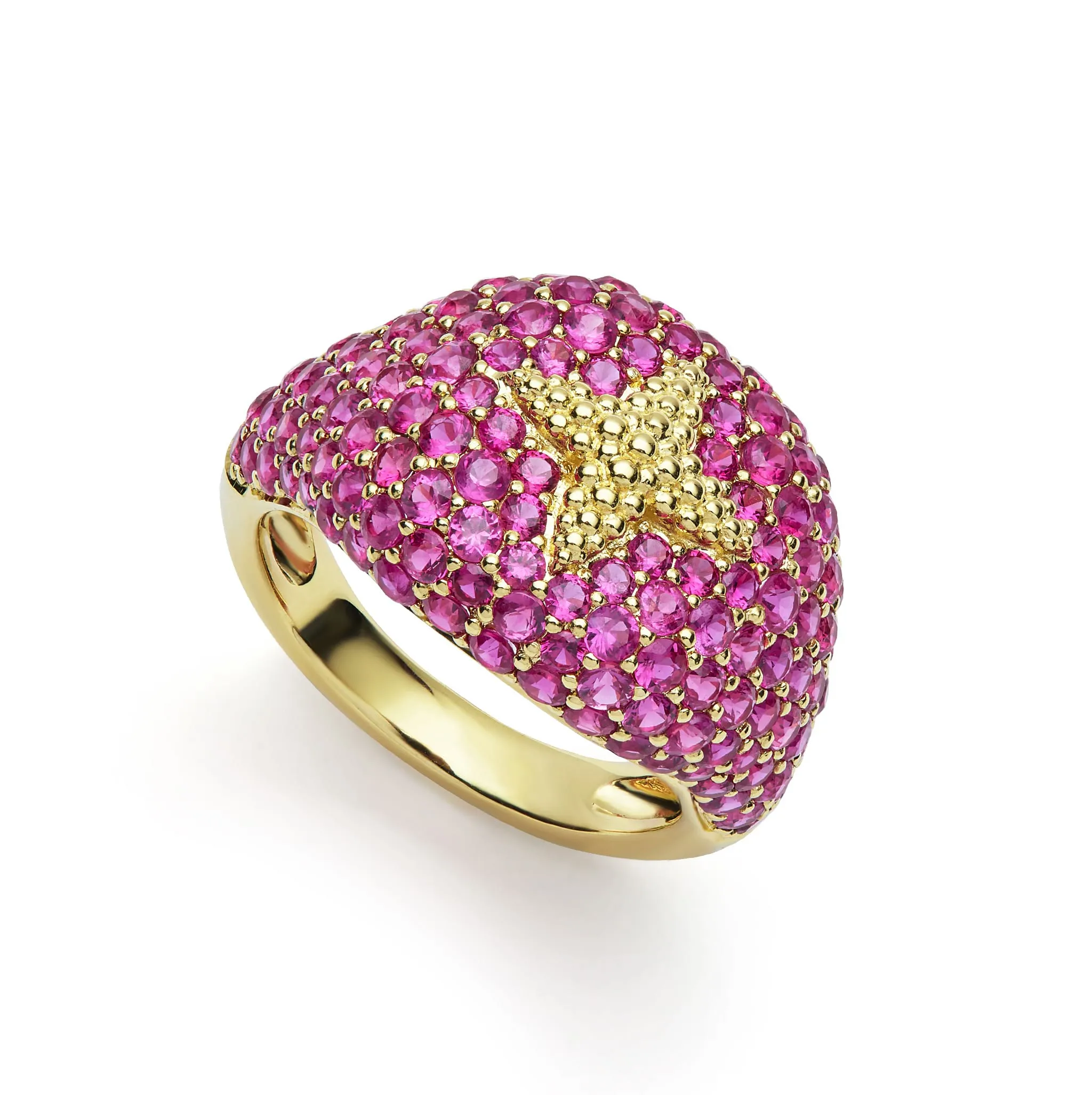 Caviar Gold 18K Caviar Gold Ruby Dome Ring sold by LAGOS product image thumbnail 4