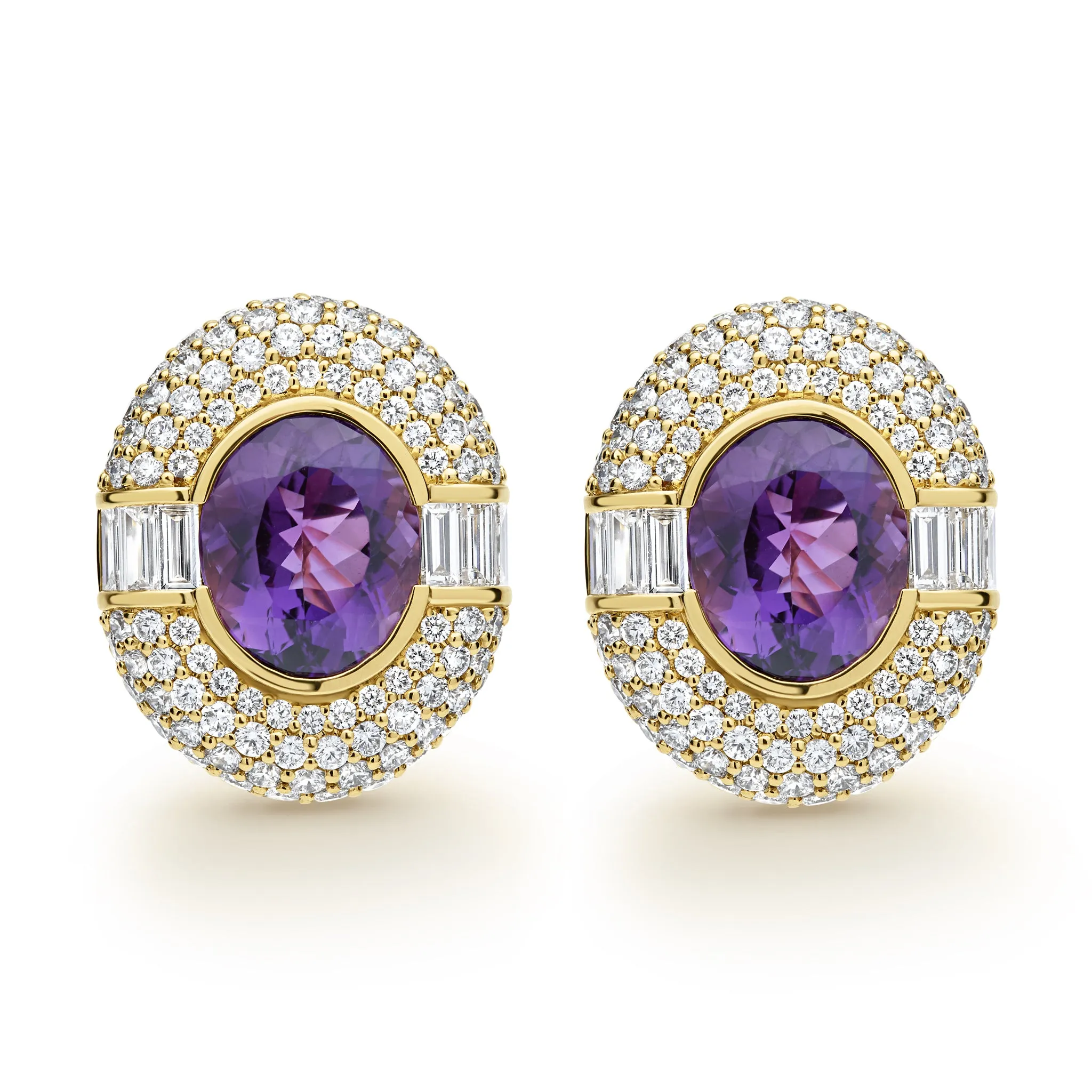 Caviar Gold 18K Diamond and Amethyst Earrings sold by LAGOS product image thumbnail 4
