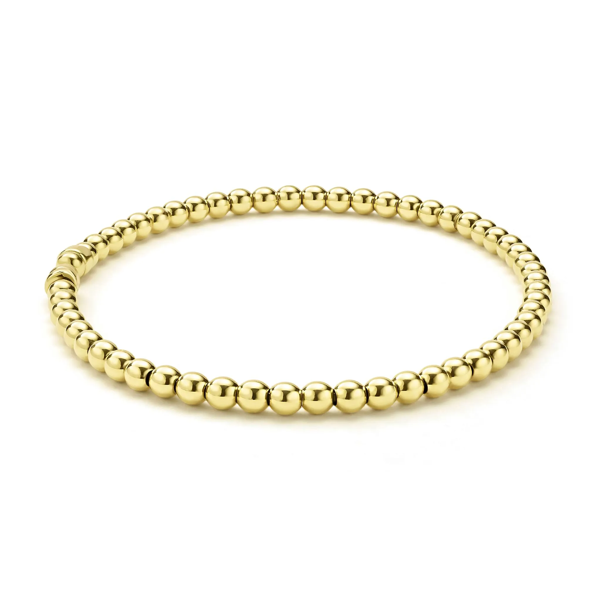 Caviar Gold 18K Gold Caviar Beaded Cuff Bracelet | 3mm sold by LAGOS product image thumbnail 3