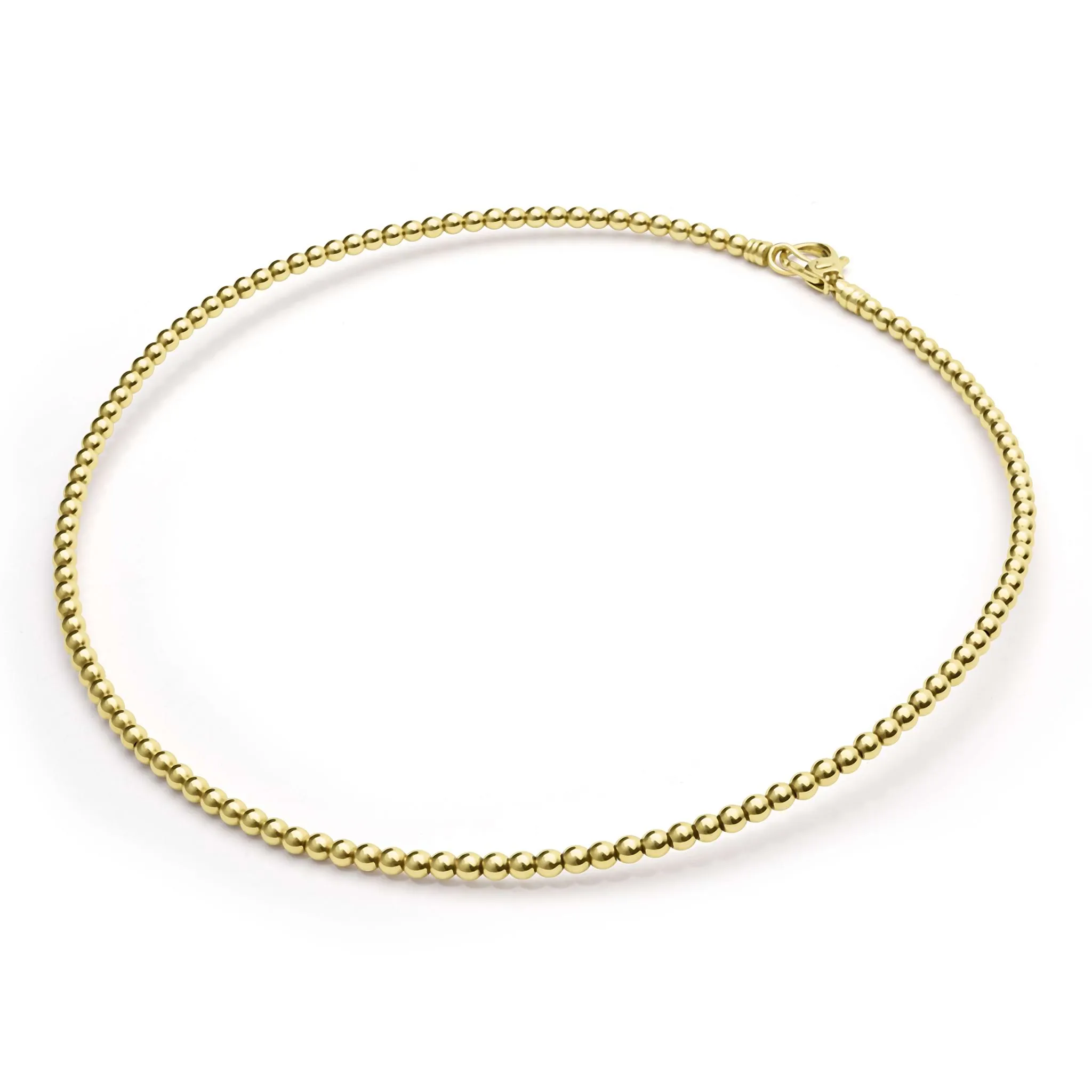 Caviar Gold 18K Gold Caviar Beaded Collar Necklace | 3mm sold by LAGOS product image thumbnail 4