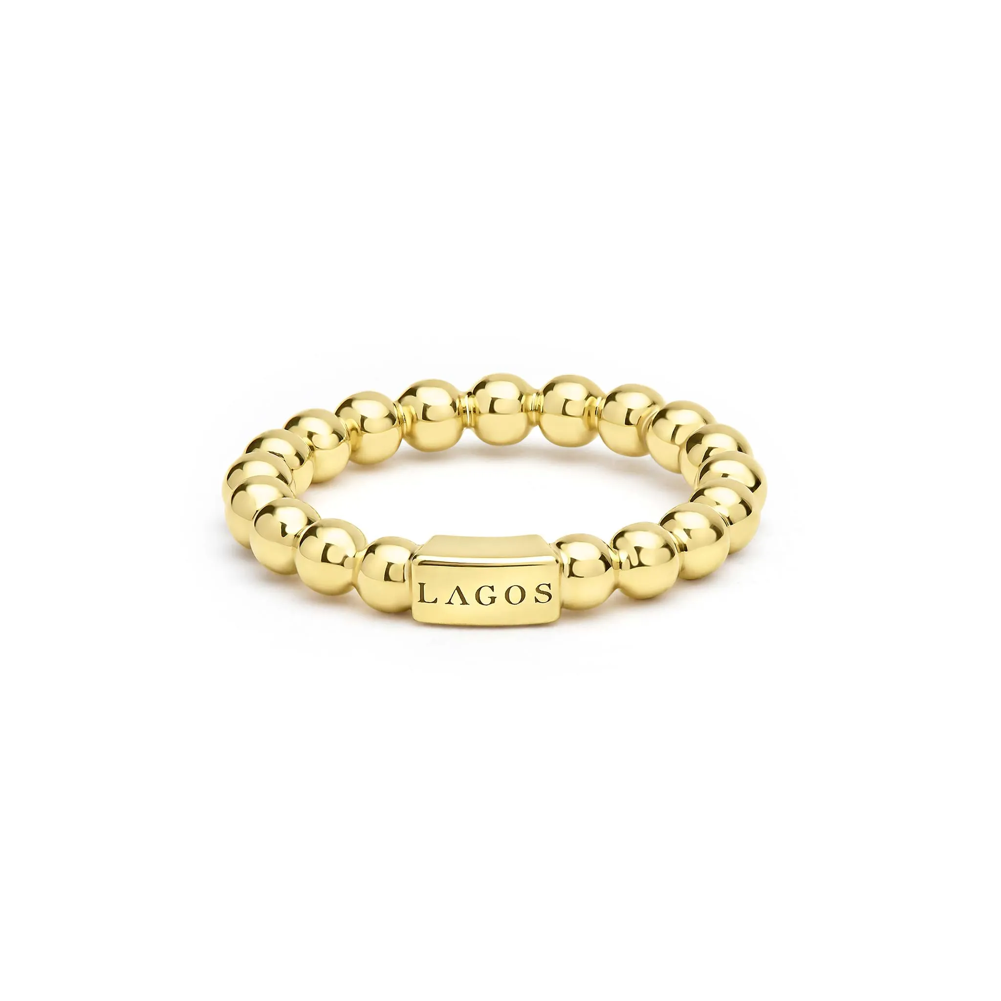 Caviar Gold 18K Gold Caviar Beaded Stacking Ring sold by LAGOS product image thumbnail 5