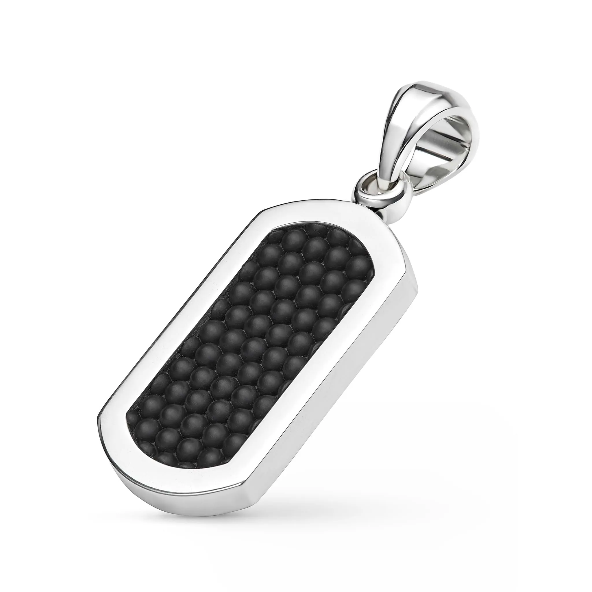 Anthem Silver Matte Ceramic Beaded Tag Amulet sold by LAGOS product image thumbnail 2