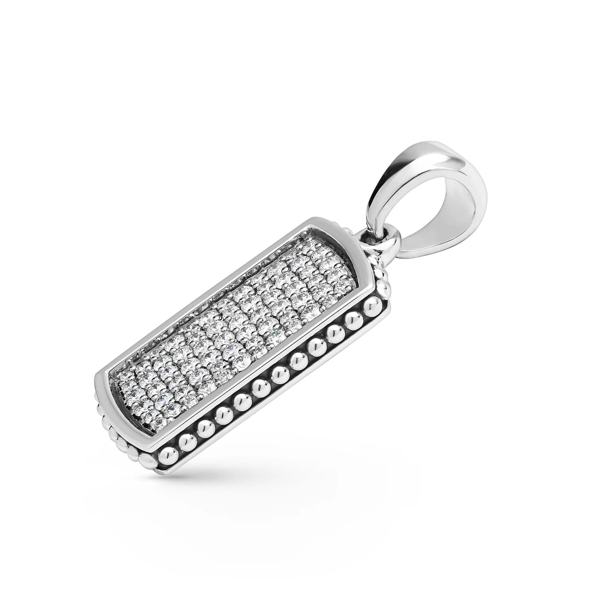 Anthem Sterling Silver Beaded Diamond Tag Amulet sold by LAGOS product image thumbnail 3