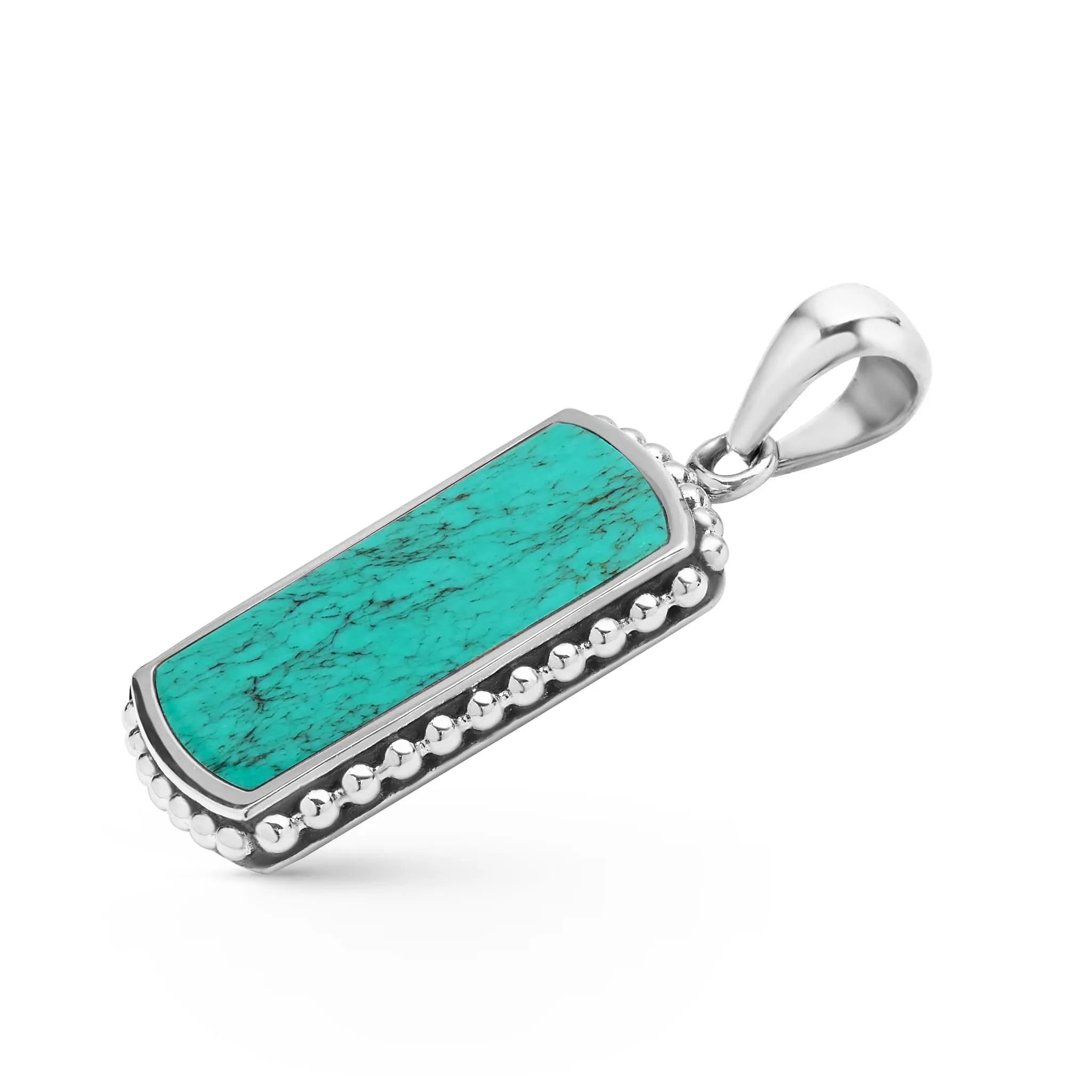 Anthem Sterling Silver and Turquoise Tag Amulet sold by LAGOS product image thumbnail 3