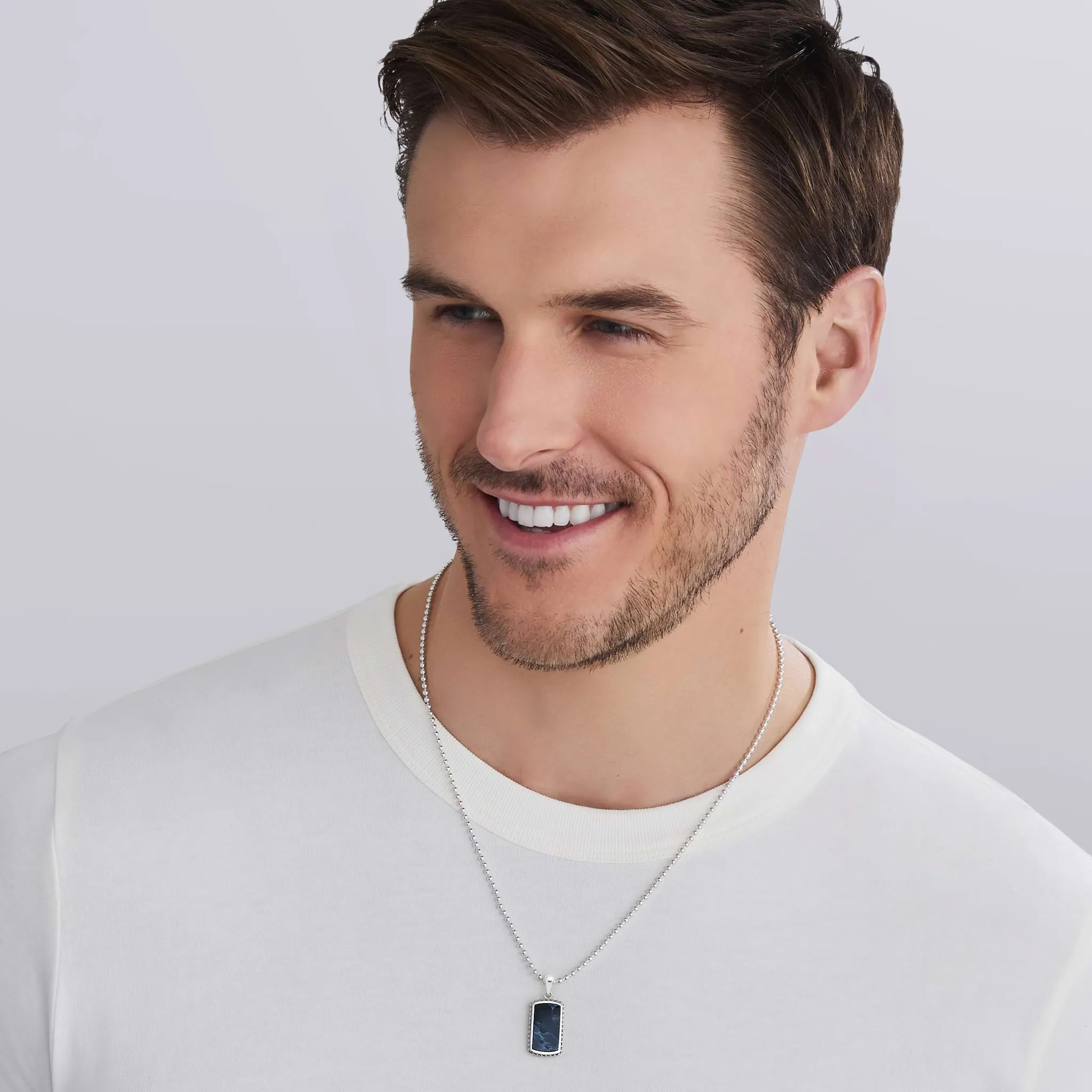 Anthem Sterling Silver and Pietersite Tag Amulet sold by LAGOS product image thumbnail 2