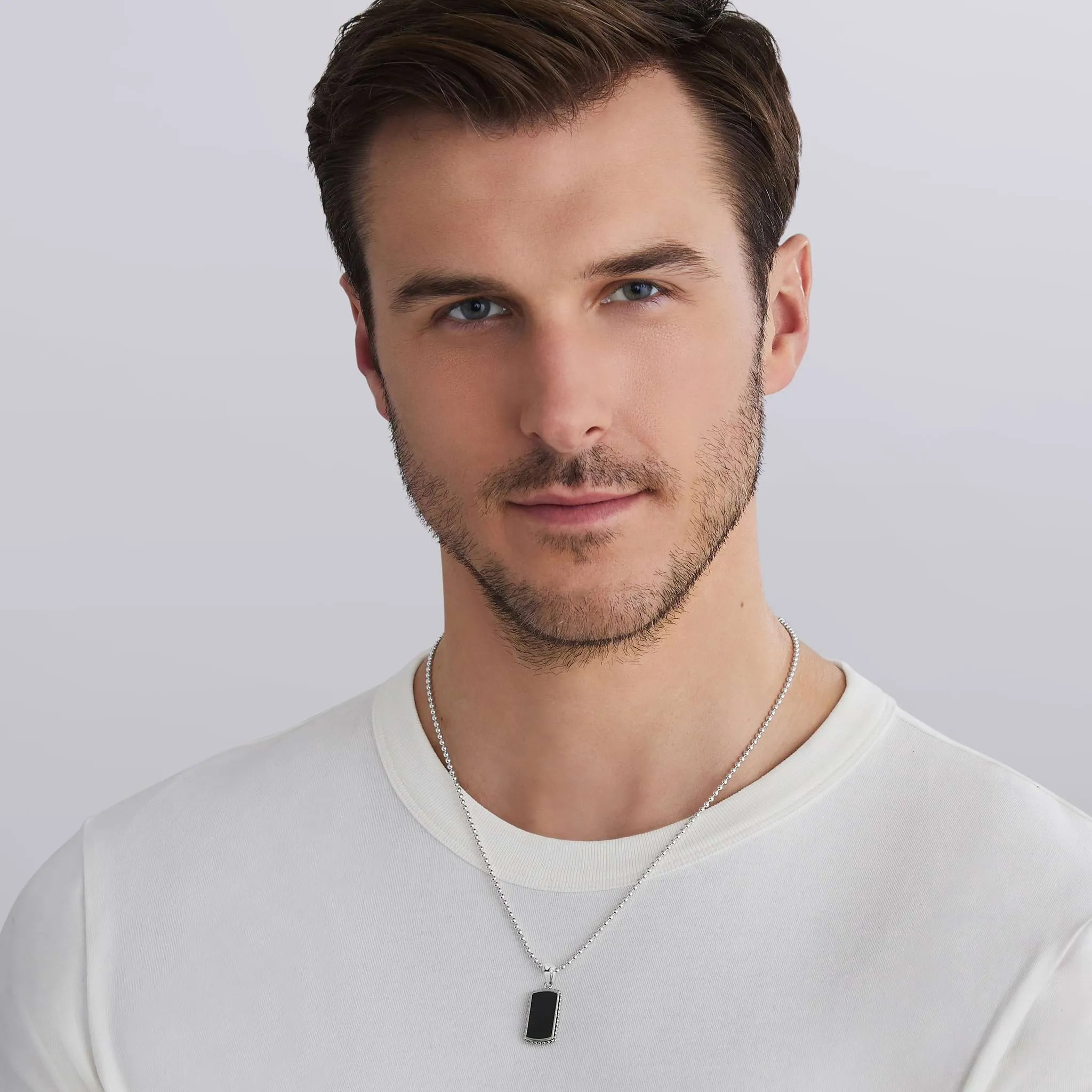 Anthem Sterling Silver and Black Agate Tag Amulet sold by LAGOS product image thumbnail 2