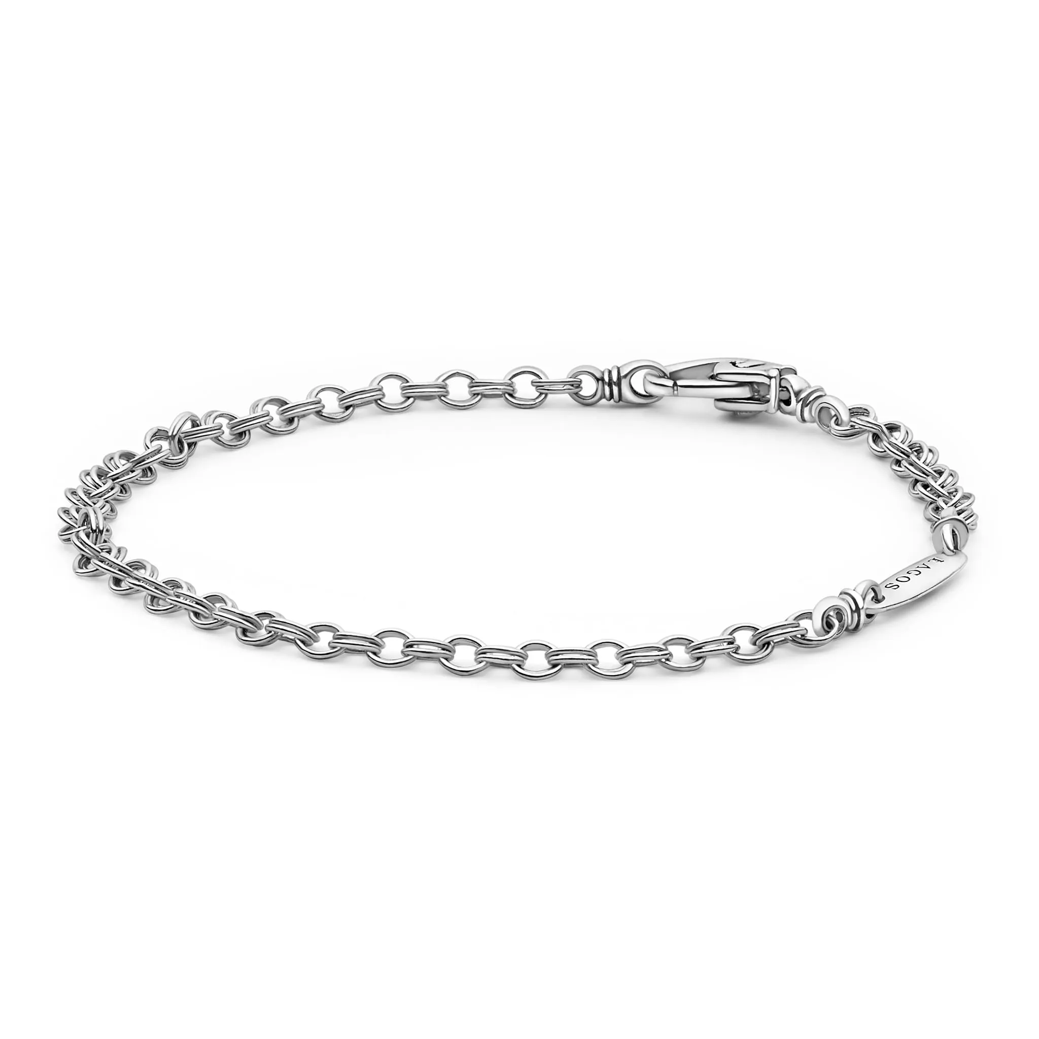 Anthem Silver High Jinks Link Chain Bracelet | 3.5mm sold by LAGOS product image thumbnail 3