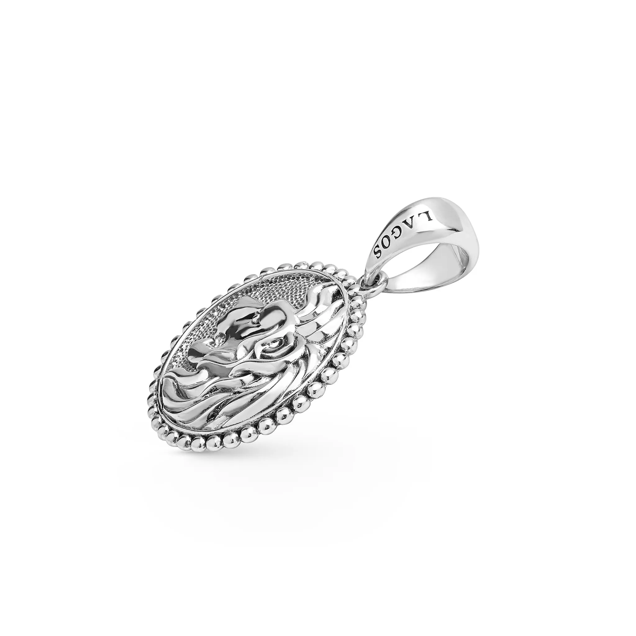 Anthem Small Silver Lion Circle Amulet sold by LAGOS product image thumbnail 3