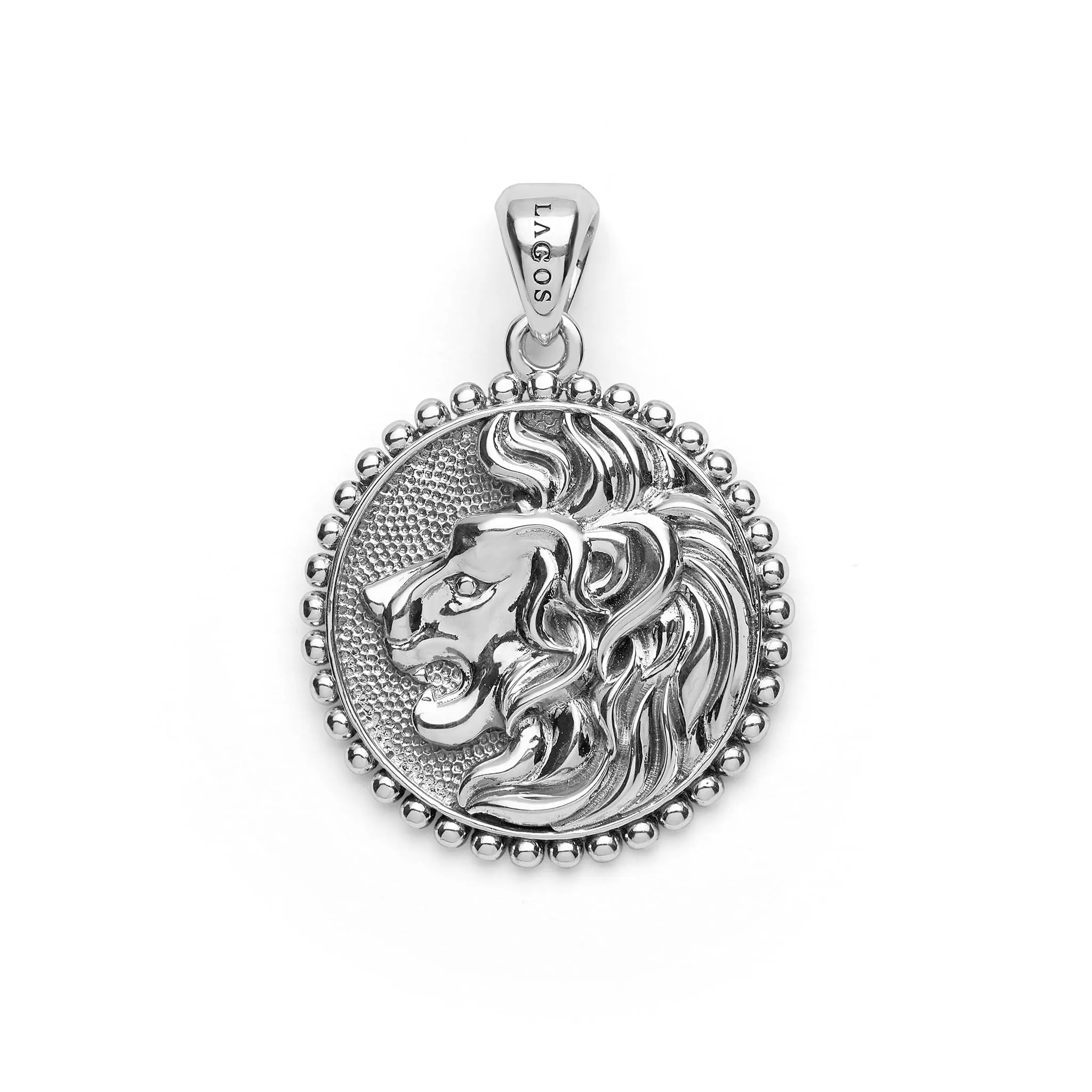 Anthem Silver Lion Circle Amulet sold by LAGOS