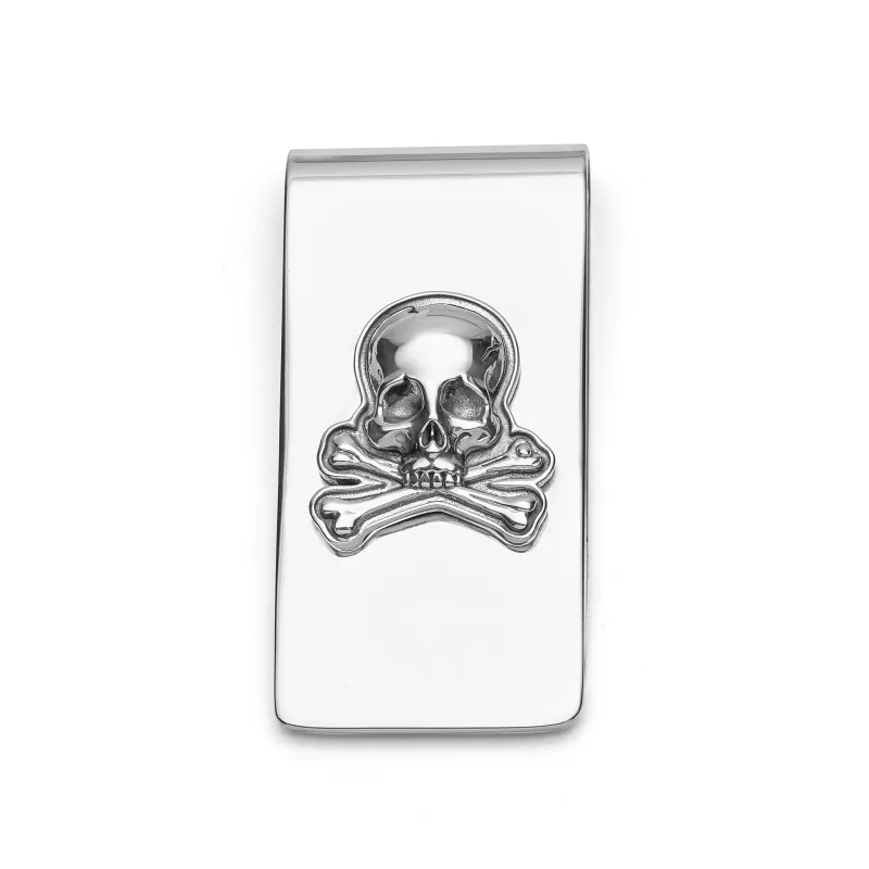 Anthem Silver Skull Money Clip sold by LAGOS