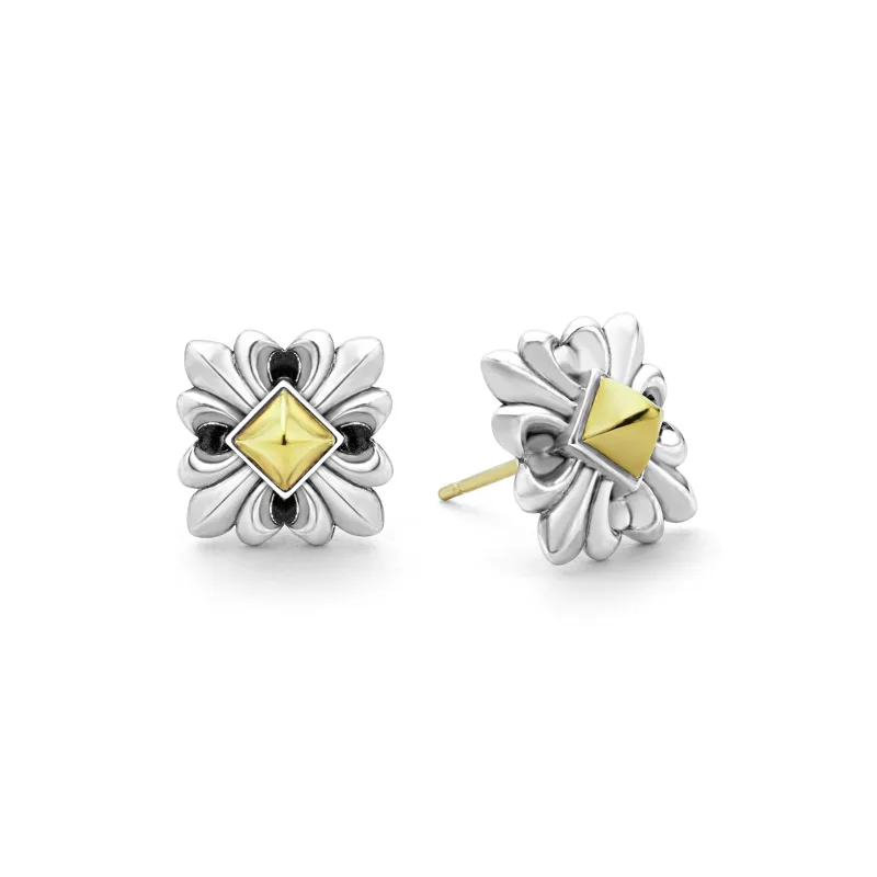 Anthem Two-Tone Medieval Stud Earrings sold by LAGOS