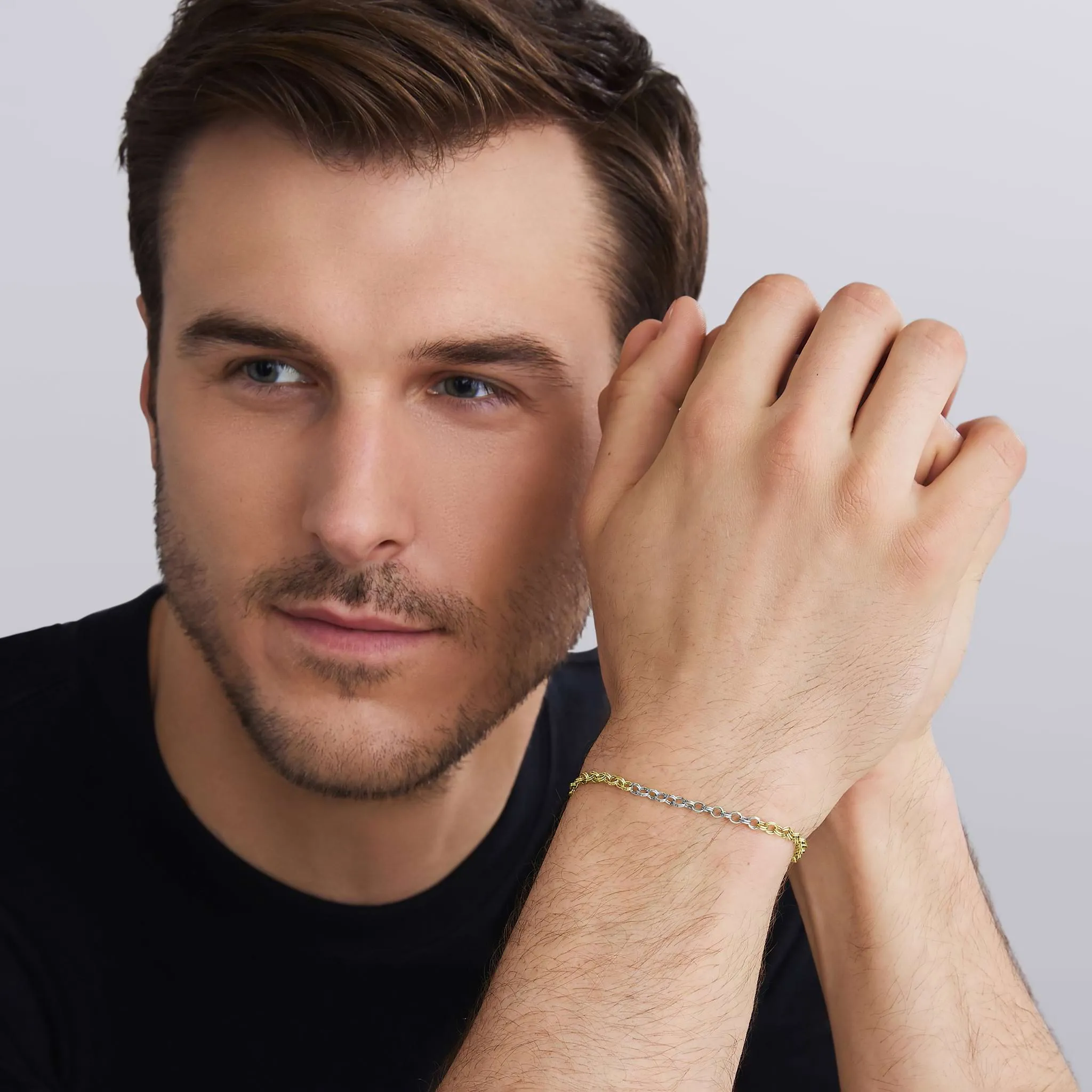 Anthem Two-Tone High Jinks Link Chain Bracelet| 3.5mm sold by LAGOS product image thumbnail 2