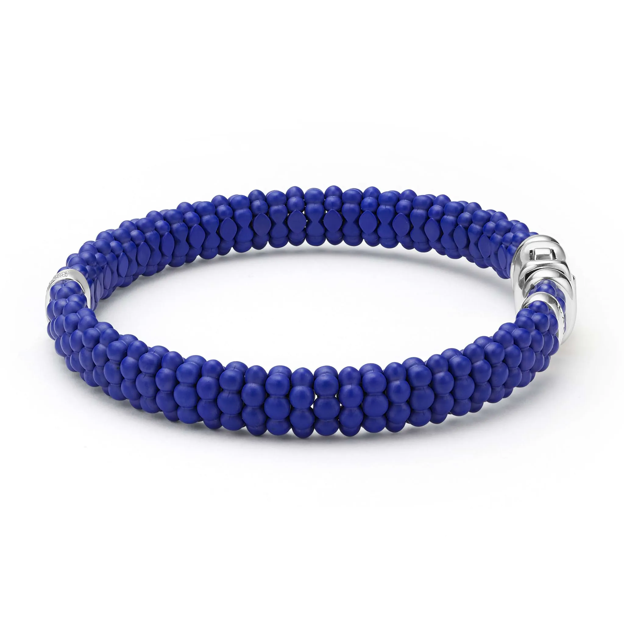 Blue Caviar Single Station Matte Blue Ceramic Diamond Bracelet | 9mm sold by LAGOS product image thumbnail 3