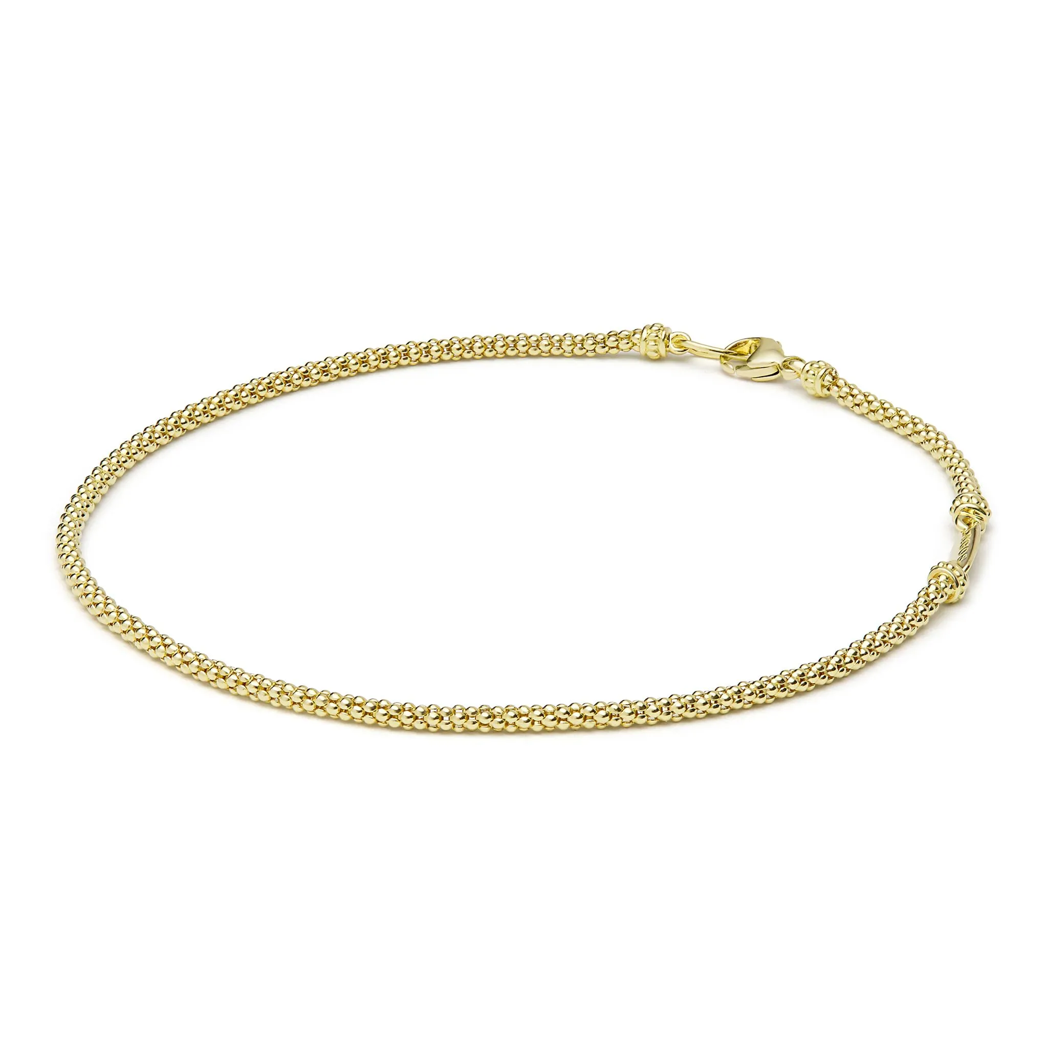 Anthem 18K Gold Caviar Bracelet | 2mm sold by LAGOS product image thumbnail 3