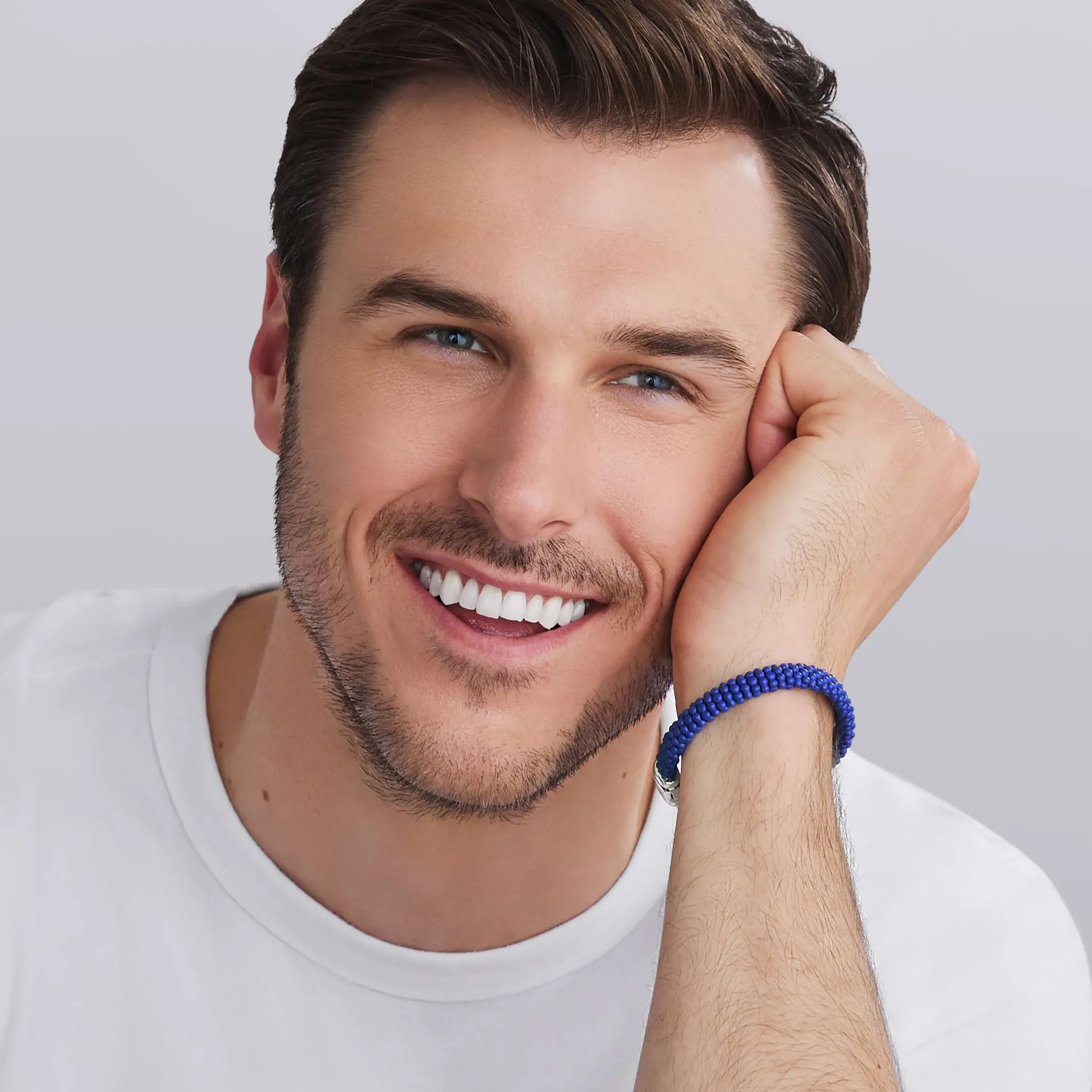 Blue Caviar Matte Blue Ceramic Beaded Bracelet | 9mm sold by LAGOS product image thumbnail 2