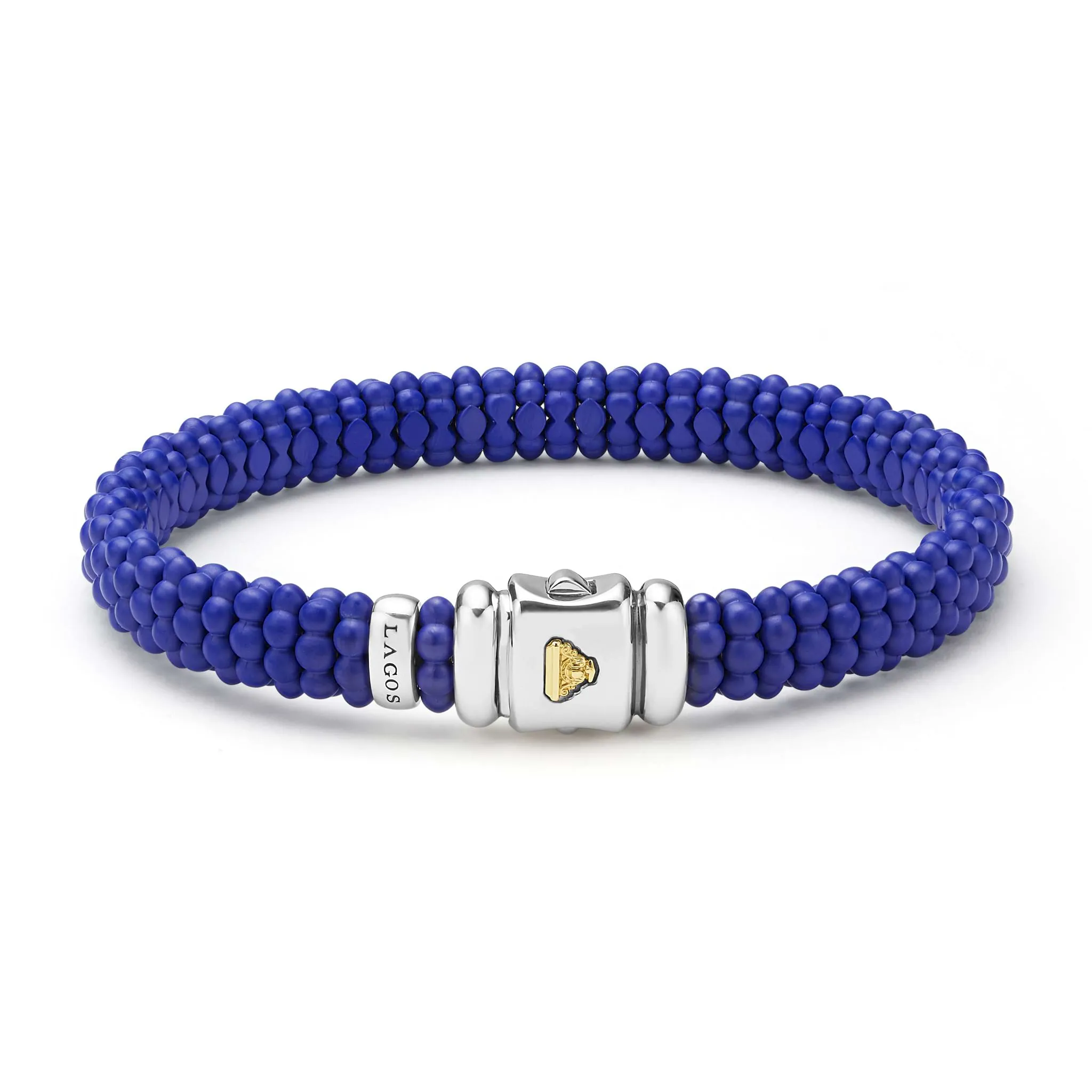 Blue Caviar Matte Blue Ceramic Beaded Bracelet | 9mm sold by LAGOS product image thumbnail 4