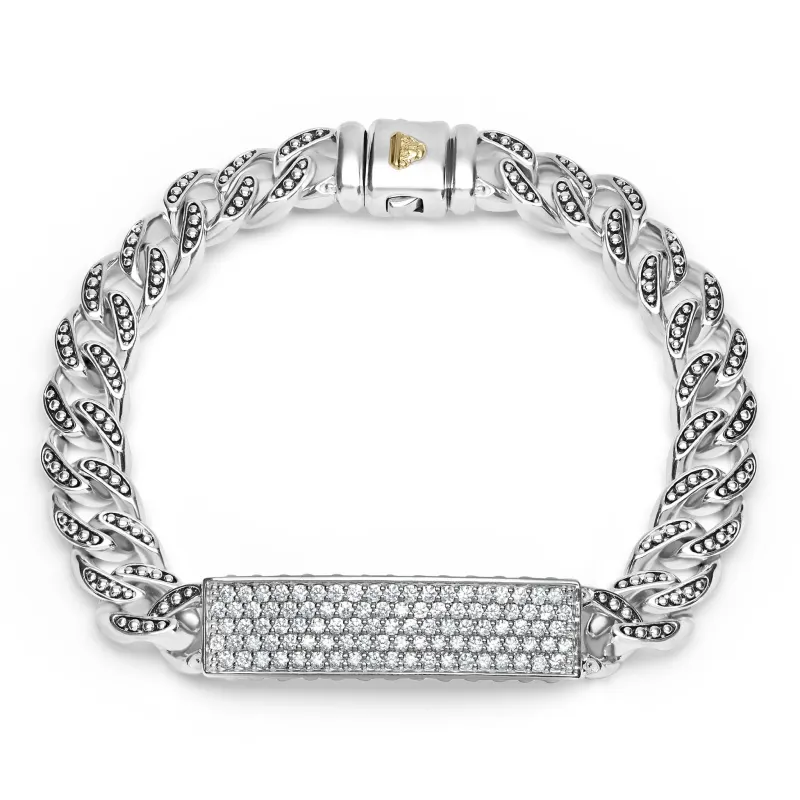 Anthem Silver Curb Link Diamond Bracelet sold by LAGOS