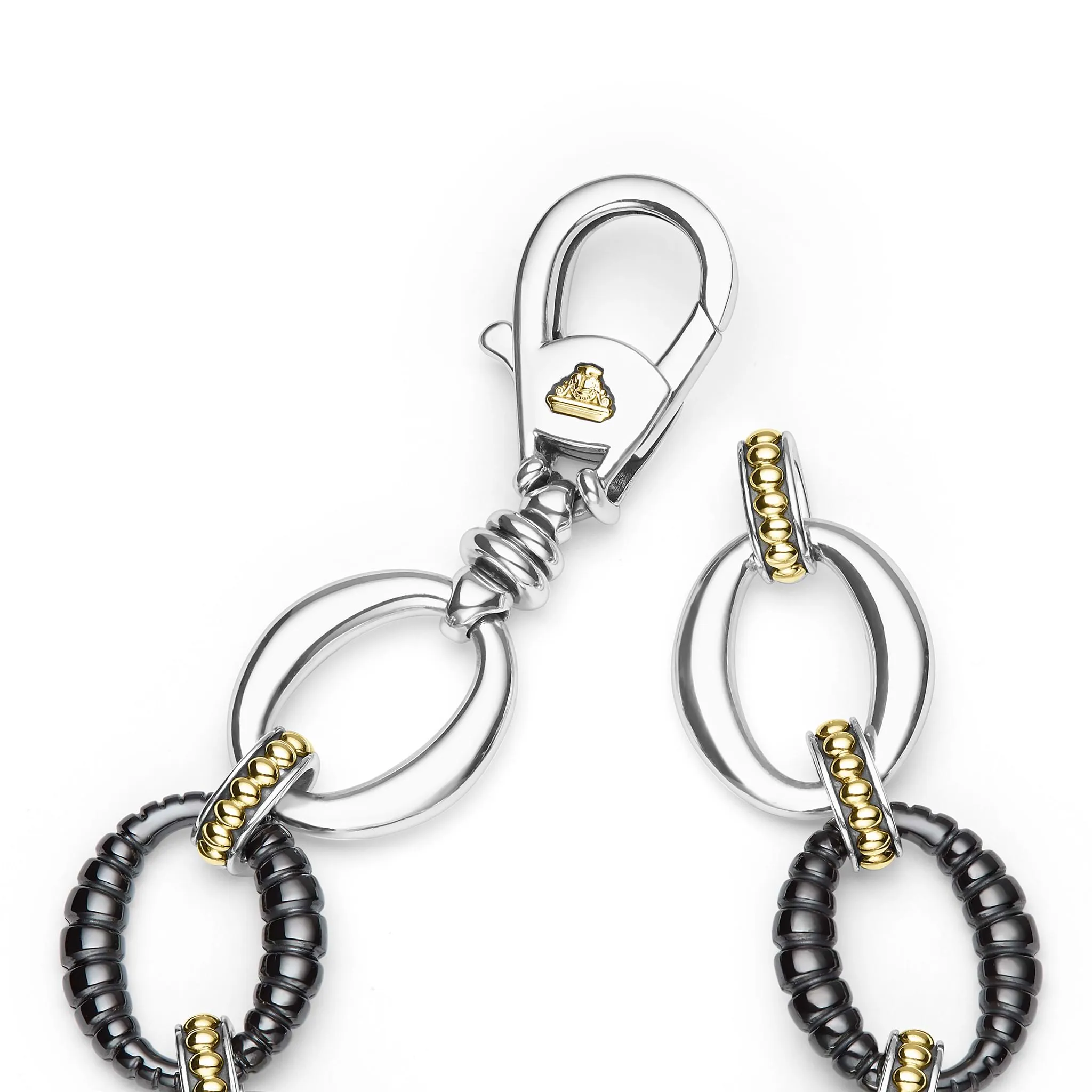 Black Caviar Two-Tone Black Ceramic Link Bracelet sold by LAGOS product image thumbnail 4