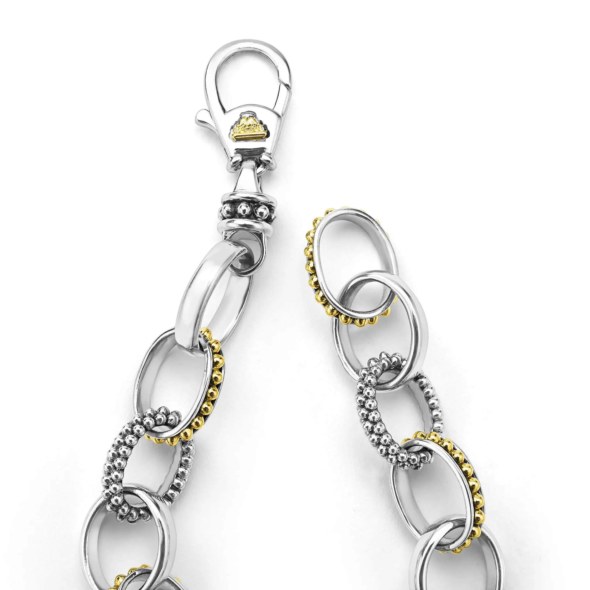 Signature Caviar Large Two-Tone Caviar Link Bracelet sold by LAGOS product image thumbnail 4