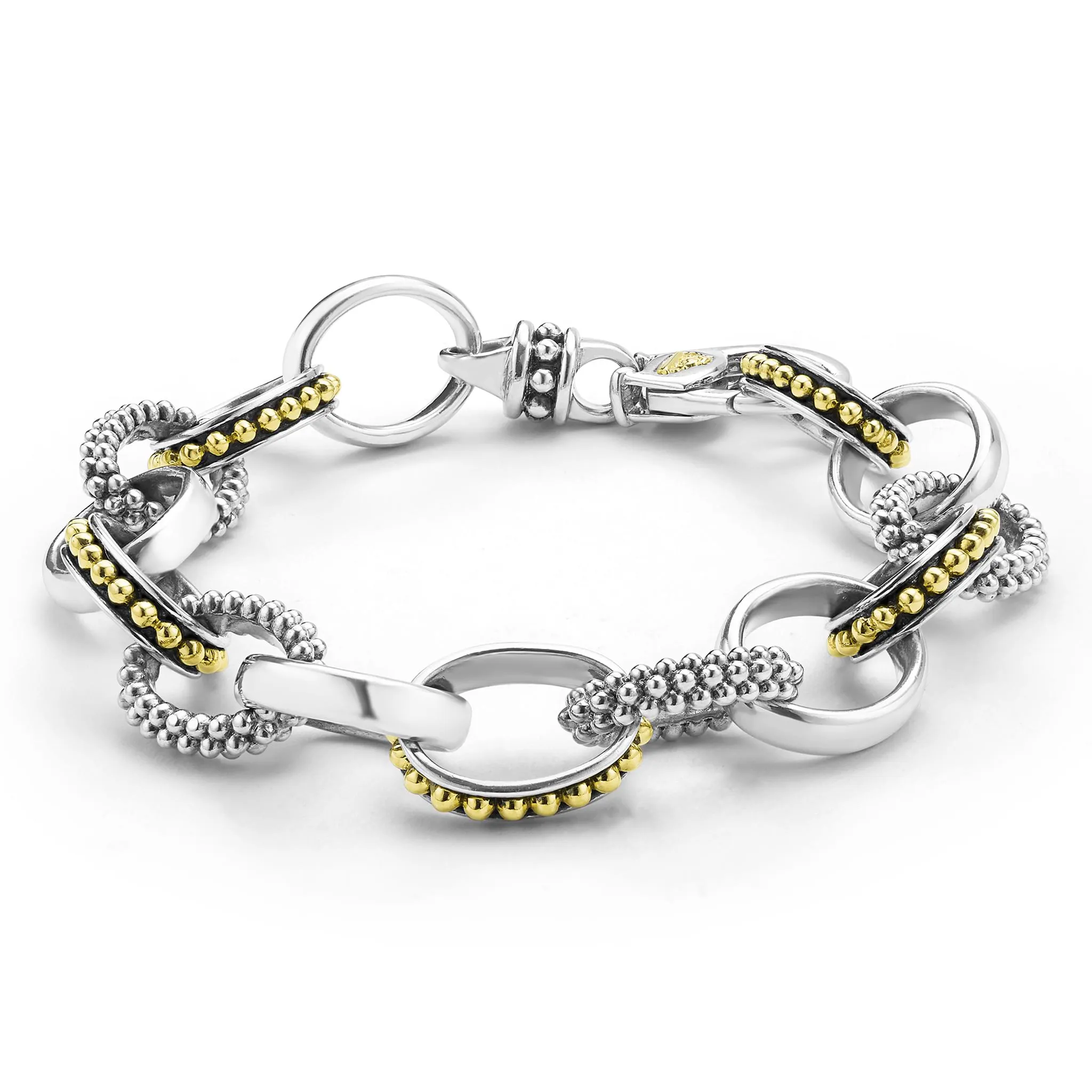 Signature Caviar Large Two-Tone Caviar Link Bracelet sold by LAGOS product image thumbnail 3