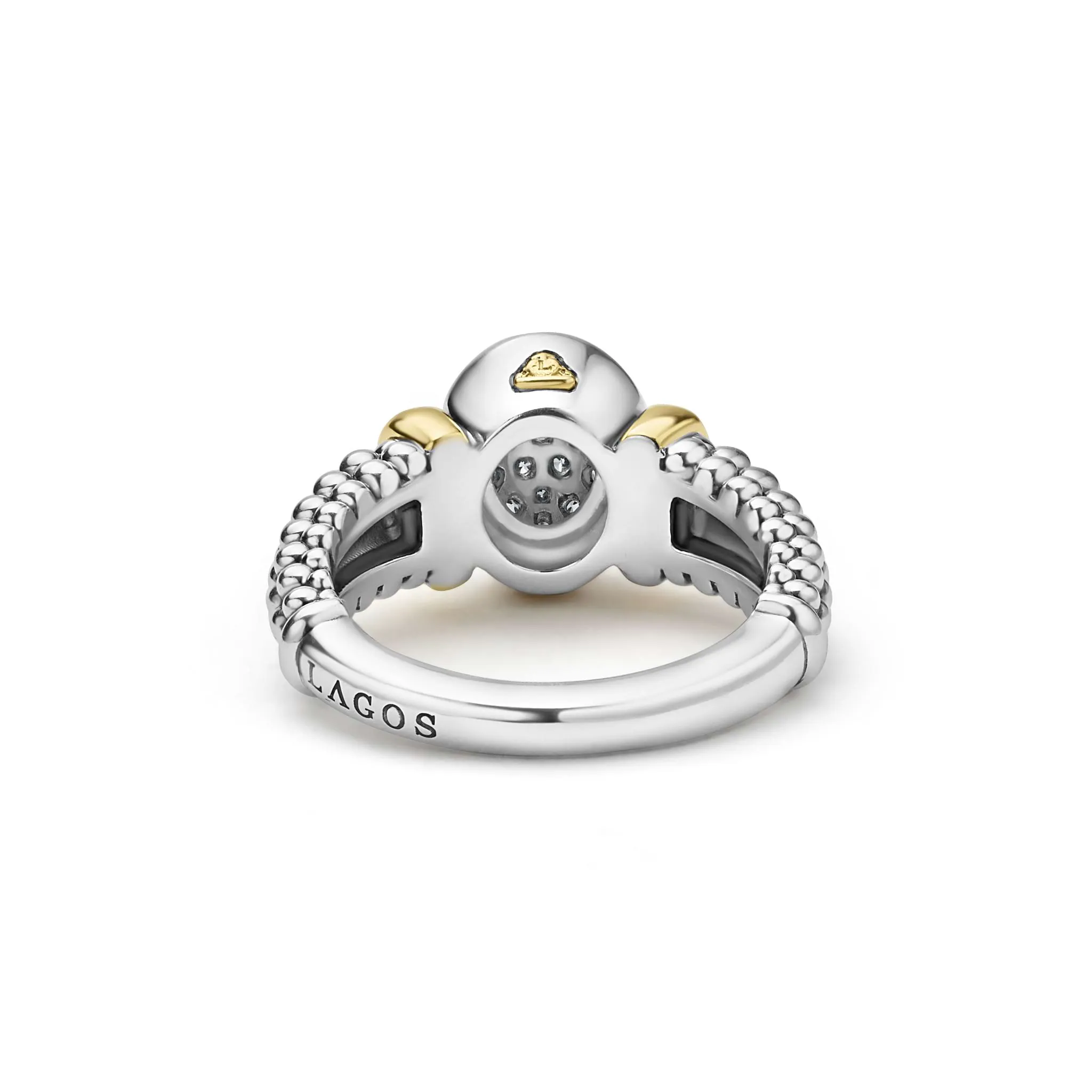Signature Caviar Two-Tone Oval Caviar Diamond Ring sold by LAGOS product image thumbnail 4