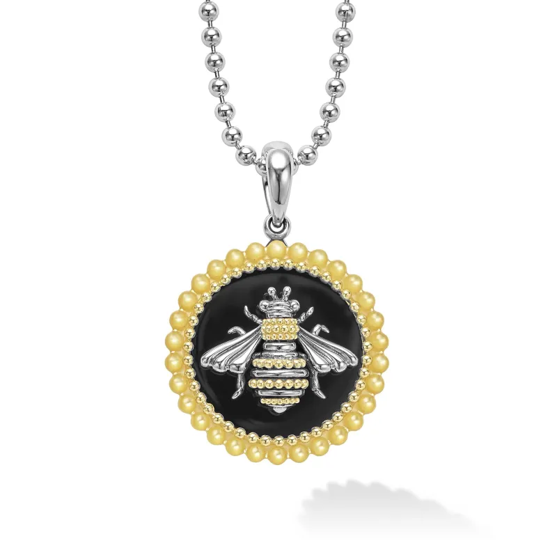 Rare Wonders Honeybee Circle Pendant Necklace sold by LAGOS