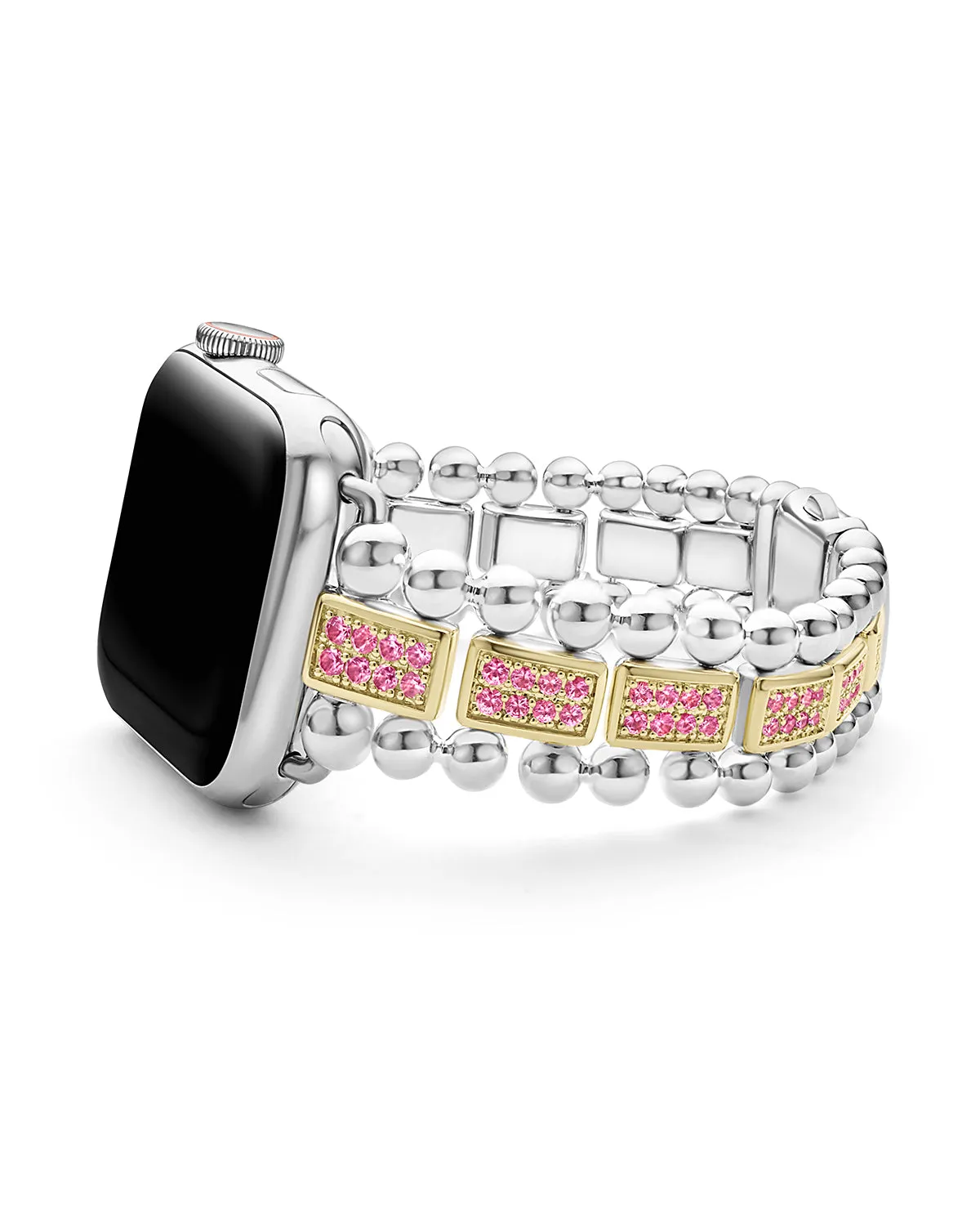 Smart Caviar 18K Gold and Sterling Silver Pink Sapphire Watch Bracelet-38-45mm (Studio) sold by LAGOS