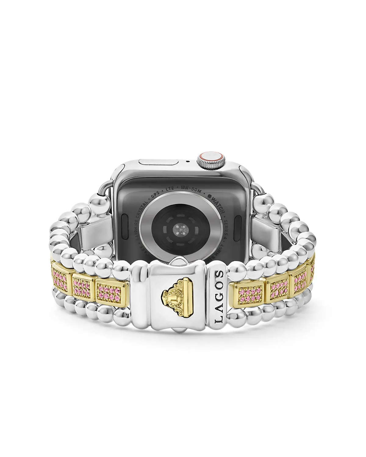 Smart Caviar 18K Gold and Sterling Silver Pink Sapphire Watch Bracelet-38-45mm (Studio) sold by LAGOS product image thumbnail 3