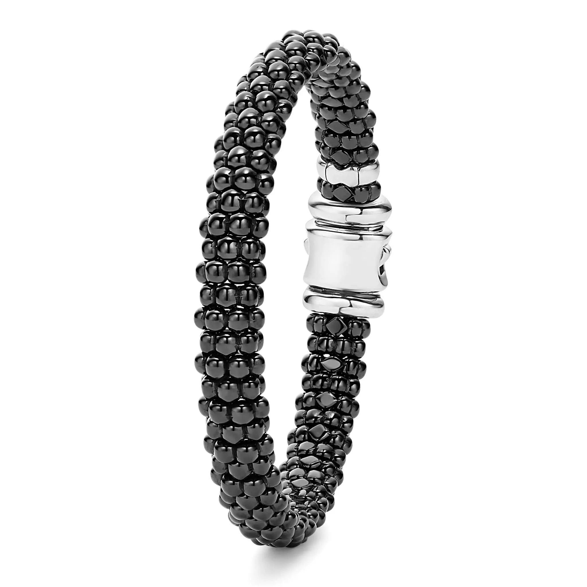 Black Caviar Black Ceramic Beaded Bracelet | 9mm sold by LAGOS product image thumbnail 3