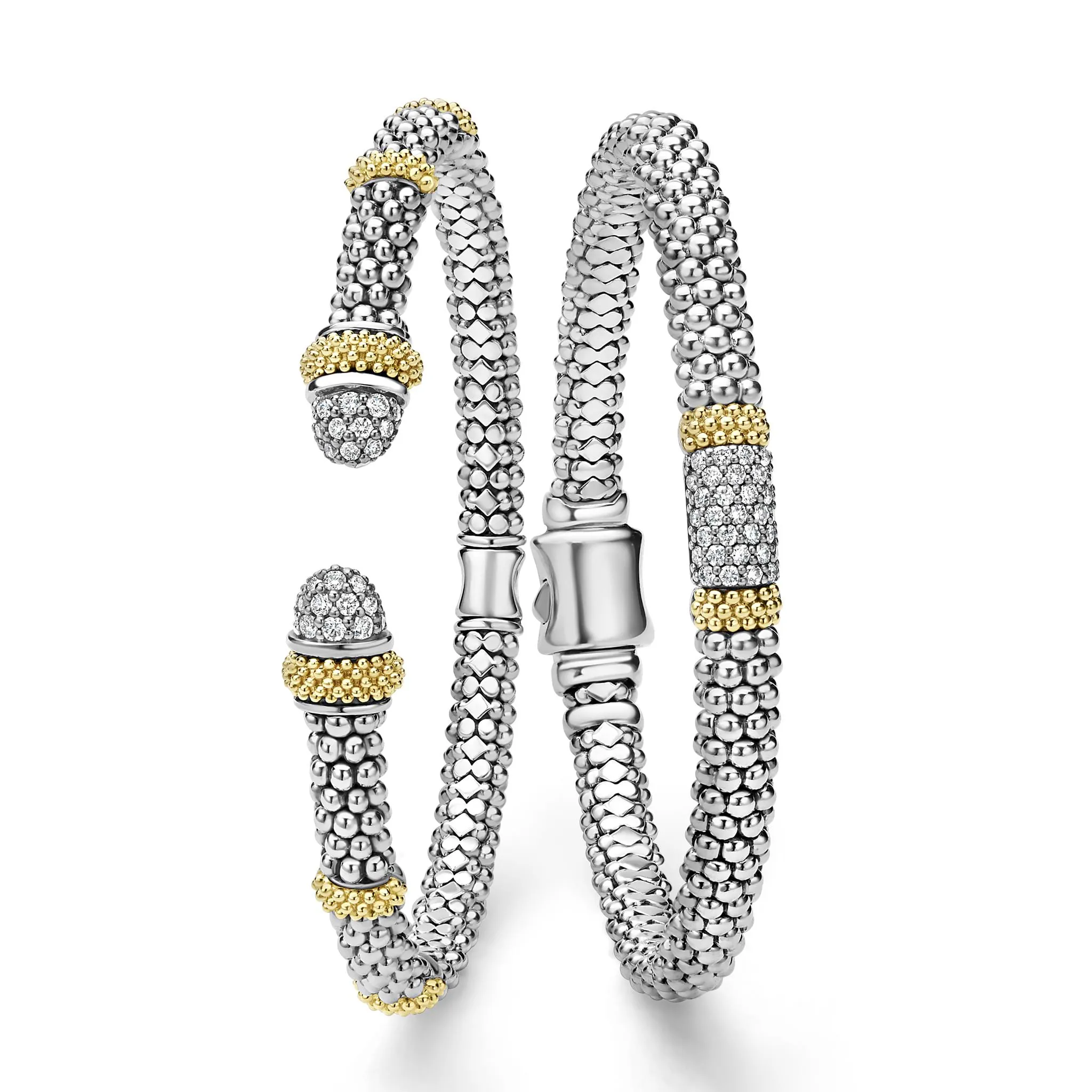 Caviar Lux Two-Tone Lux Diamond Bracelet Gift Set sold by LAGOS