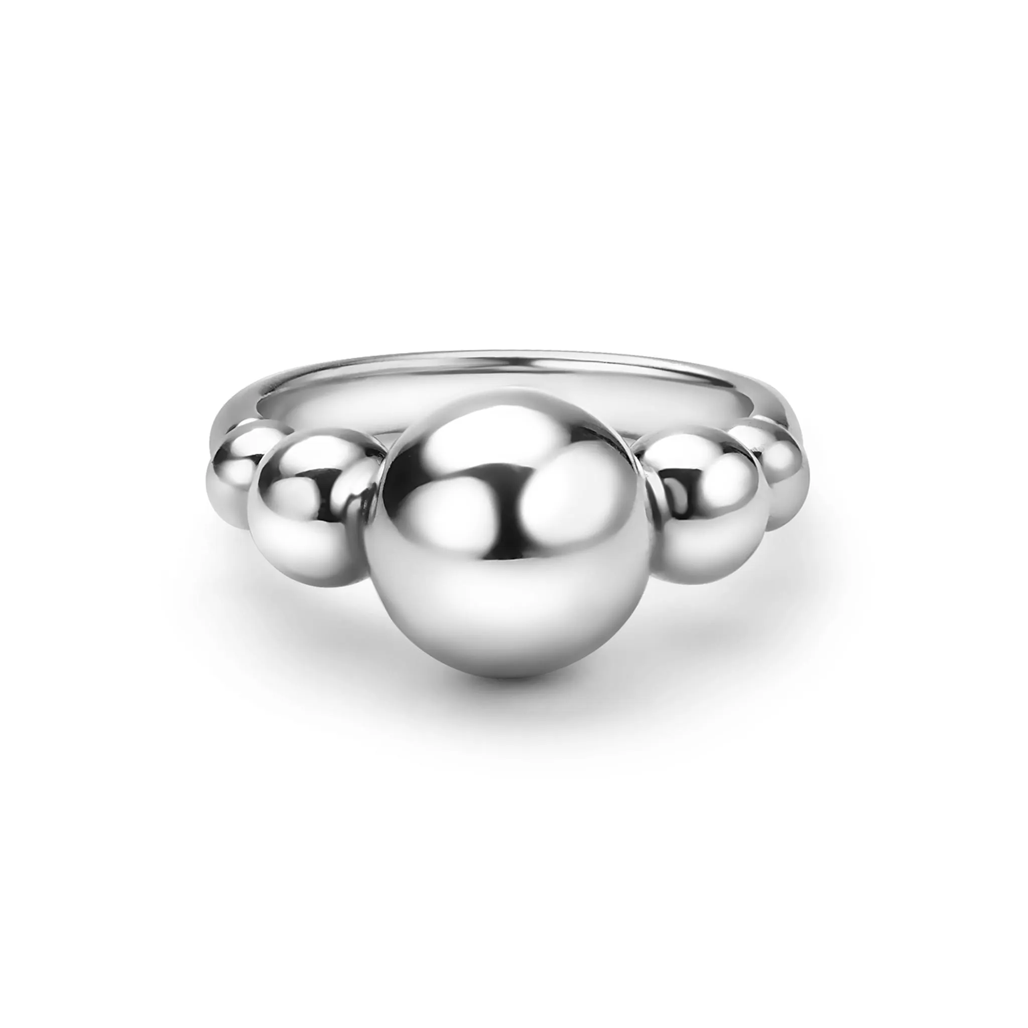 Caviar Bubbly Silver Beaded Ring sold by LAGOS product image thumbnail 5