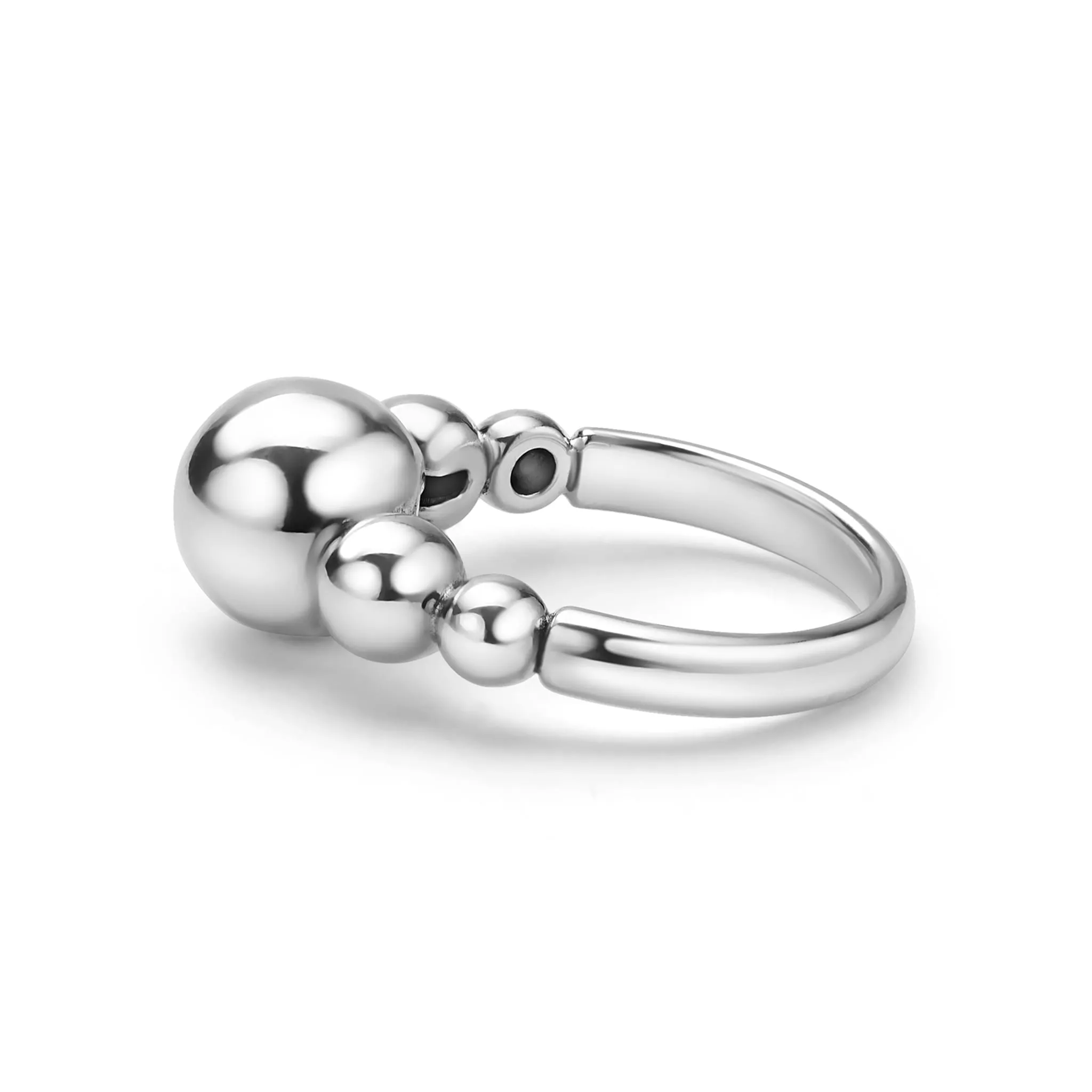 Caviar Bubbly Silver Beaded Ring sold by LAGOS product image thumbnail 3
