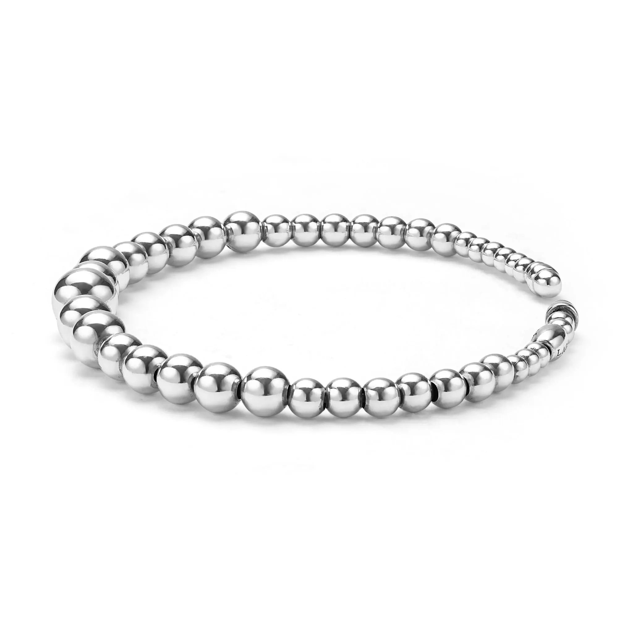 Caviar Bubbly Silver Beaded Cuff Bracelet sold by LAGOS product image thumbnail 3