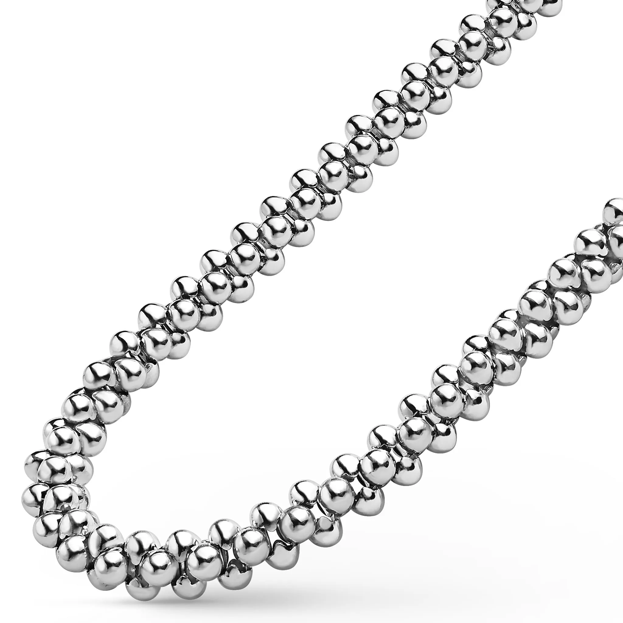 Caviar Bubbly Silver Beaded Necklace sold by LAGOS product image thumbnail 4