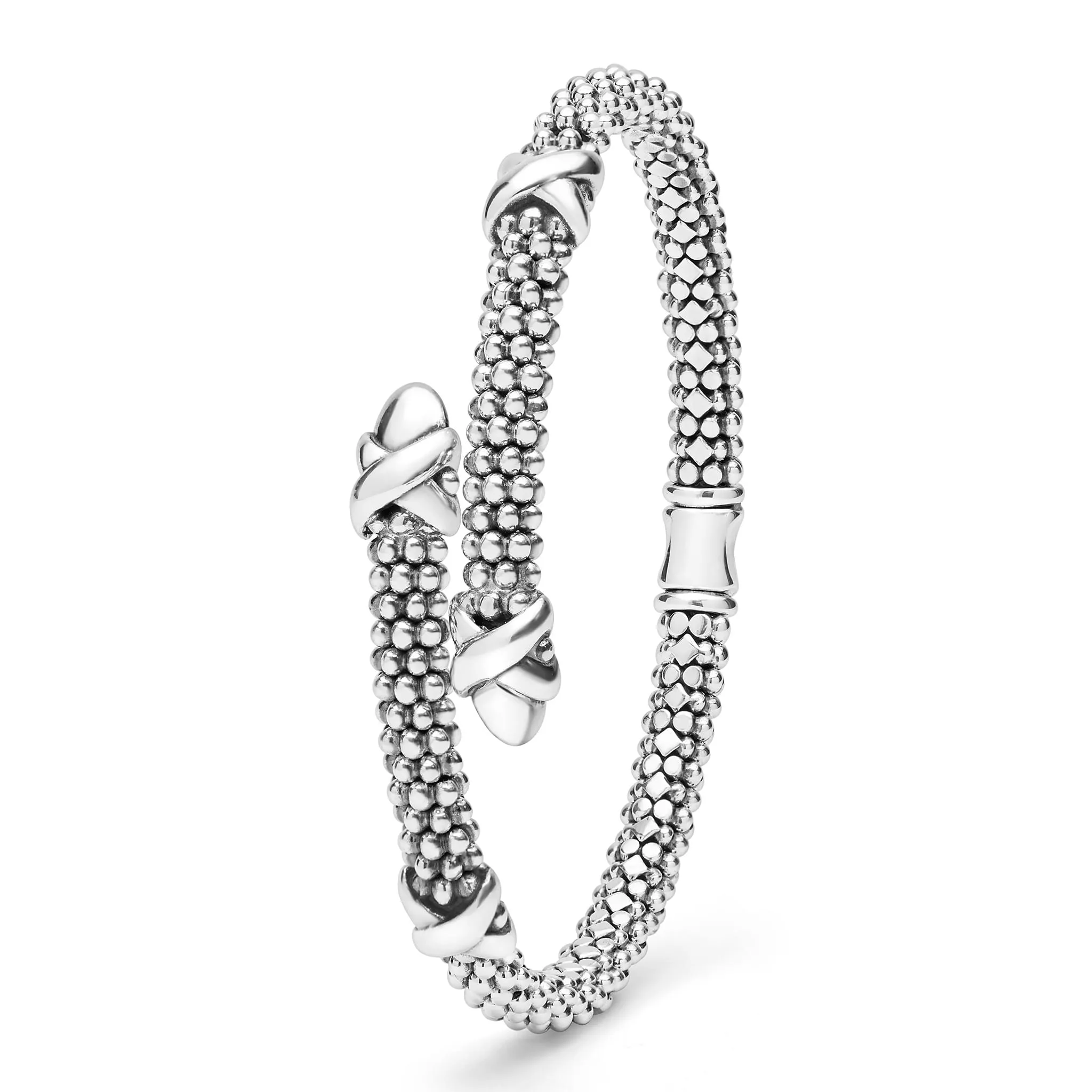 Embrace Silver X Station Versa Bypass Bracelet | 5mm sold by LAGOS product image thumbnail 5