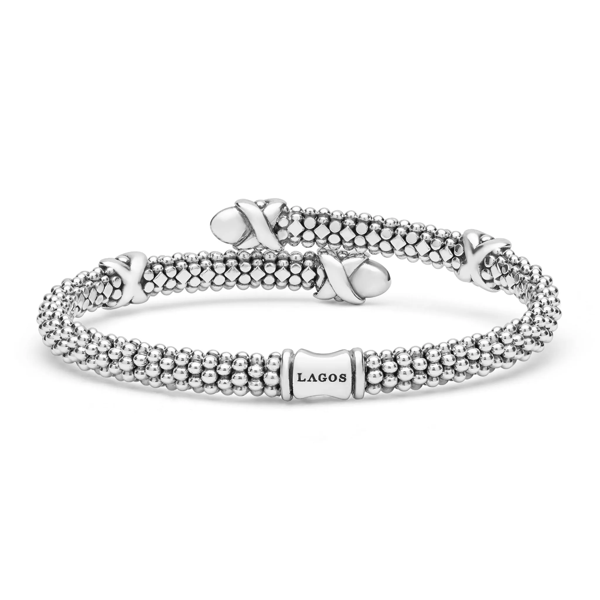 Embrace Silver X Station Versa Bypass Bracelet | 5mm sold by LAGOS product image thumbnail 4