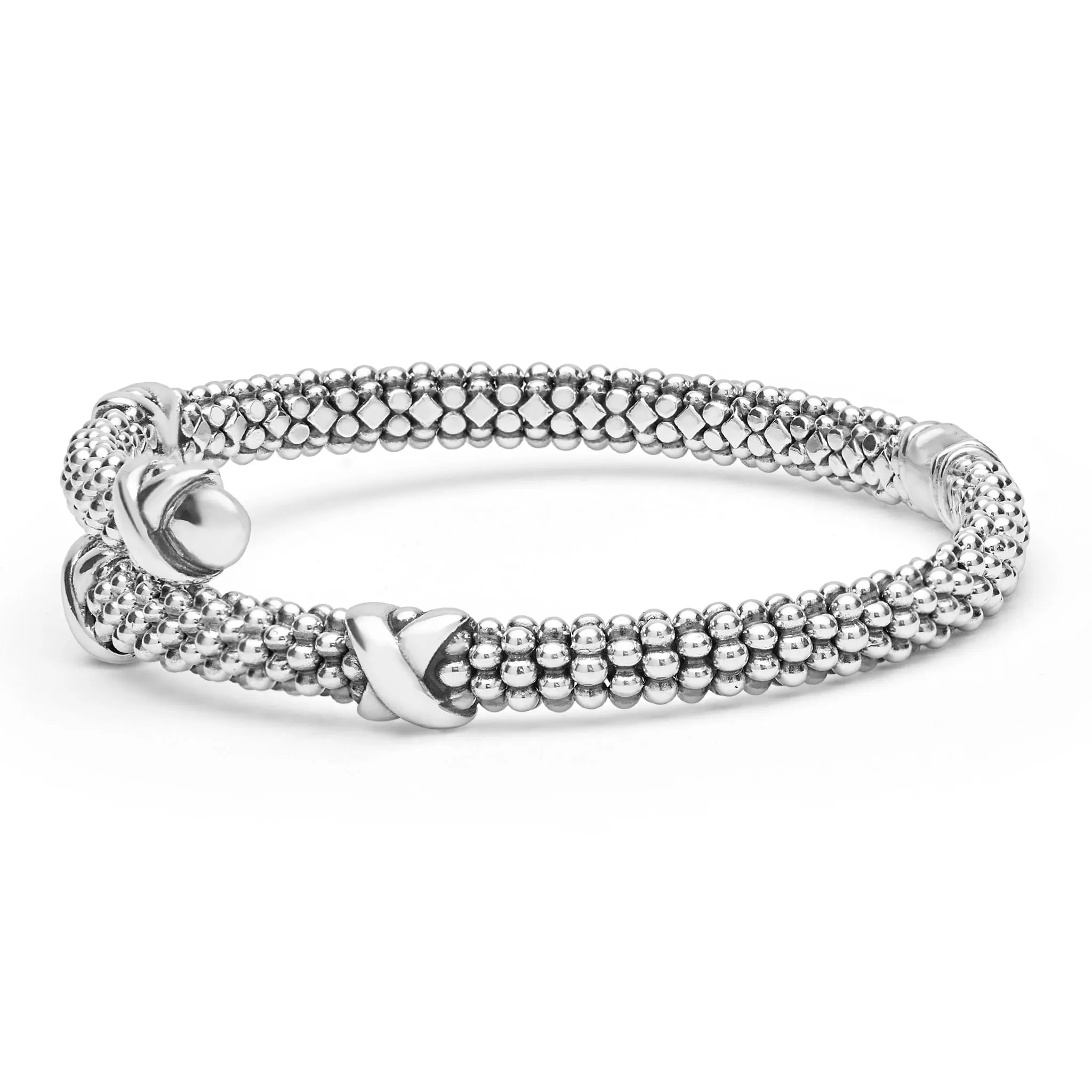 Embrace Silver X Station Versa Bypass Bracelet | 5mm sold by LAGOS product image thumbnail 3