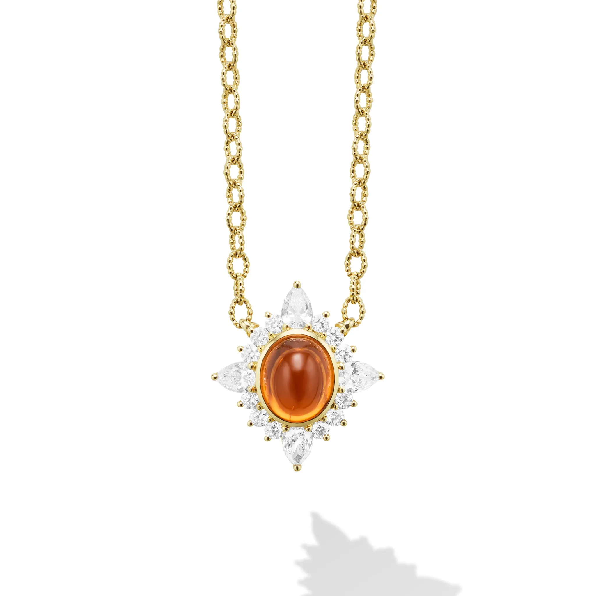Studio 18K Diamond & Orange Garnet Pendant Necklace sold by LAGOS