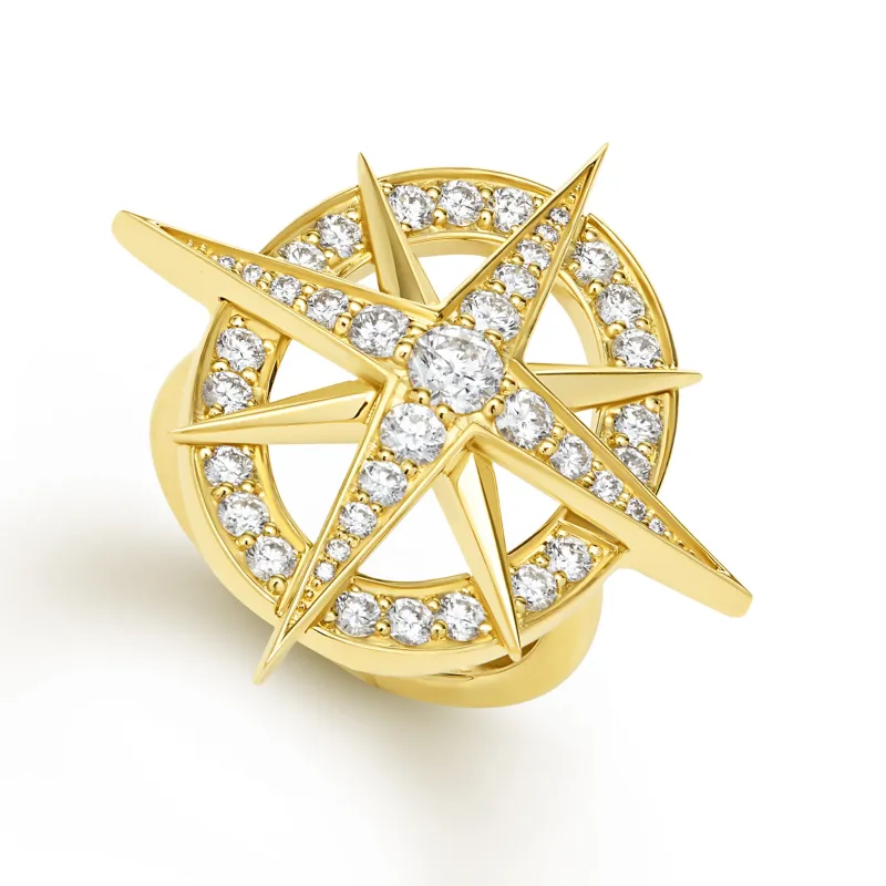 North Star 18K Gold and Diamond North Star Ring sold by LAGOS