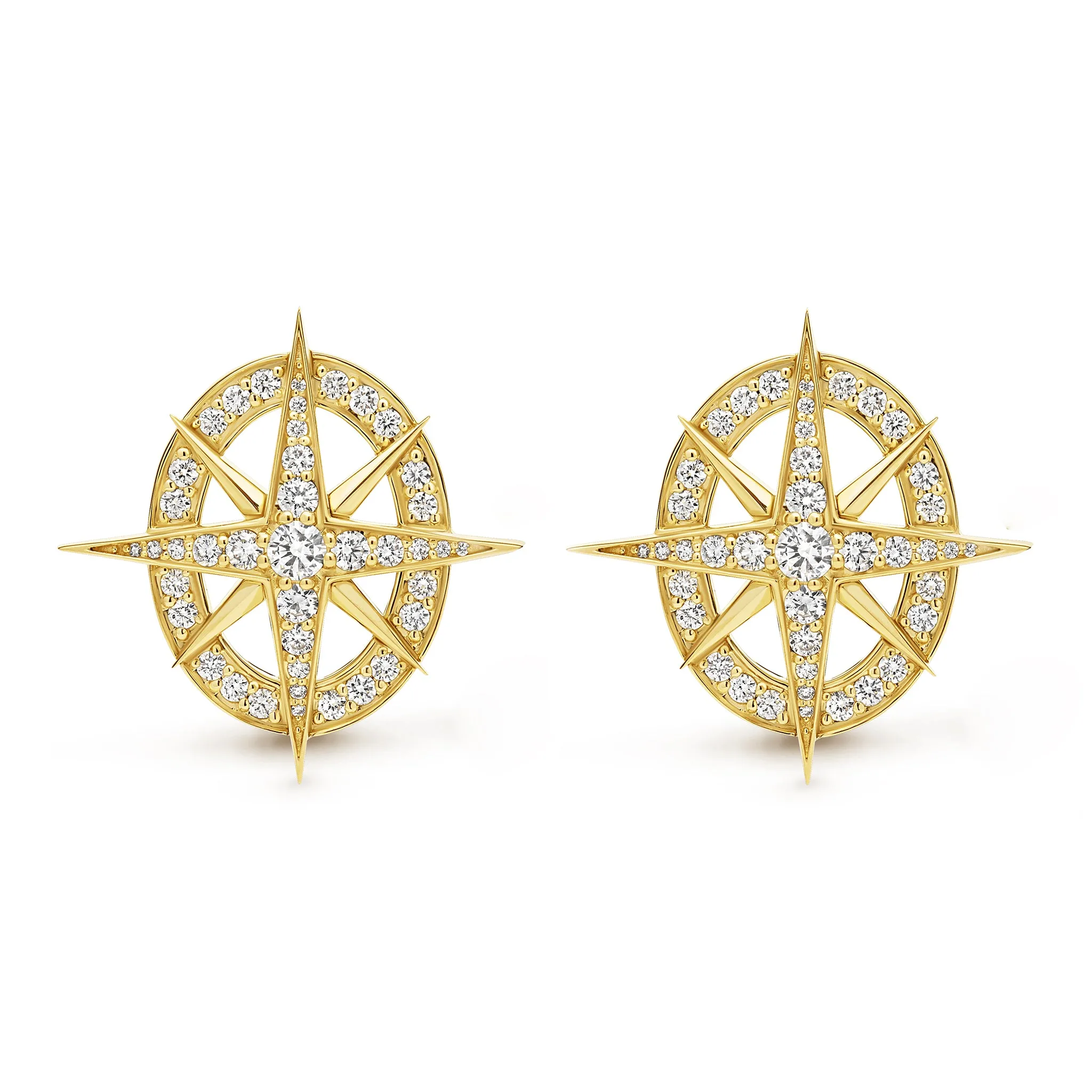 North Star 18K Gold North Star Diamond Earrings sold by LAGOS product image thumbnail 2