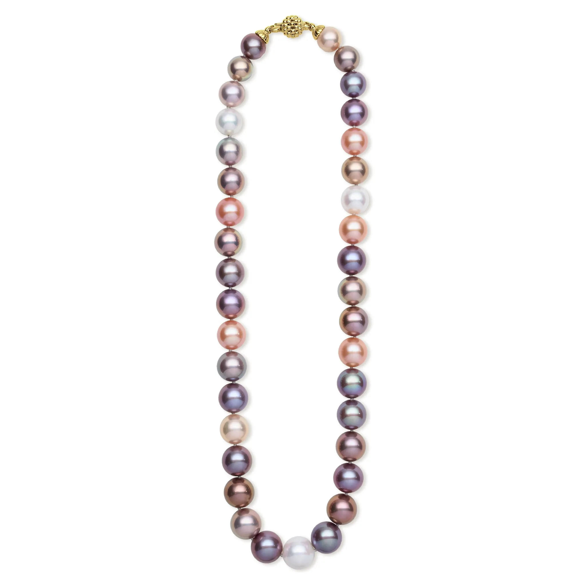 18K Caviar Gold Multi-Color Pearl Necklace sold by LAGOS product image thumbnail 2