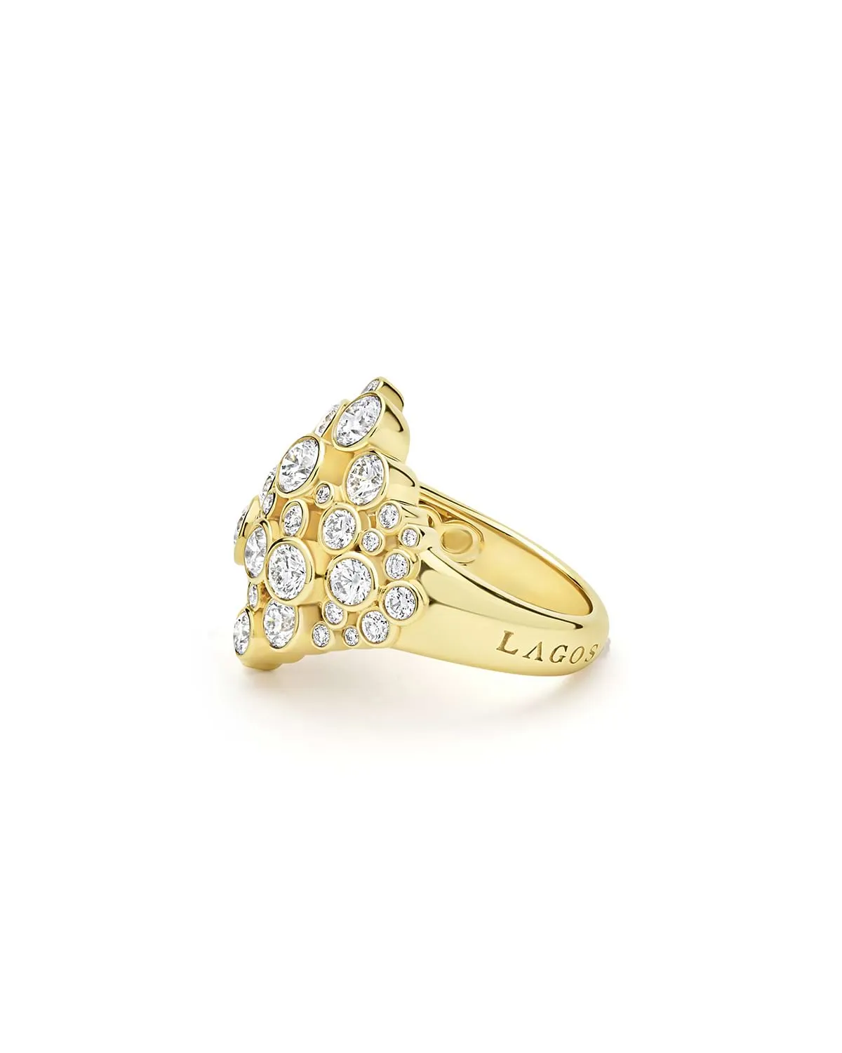 Fizz 18K Gold Cluster Diamond Statement Ring (Studio) sold by LAGOS product image thumbnail 4
