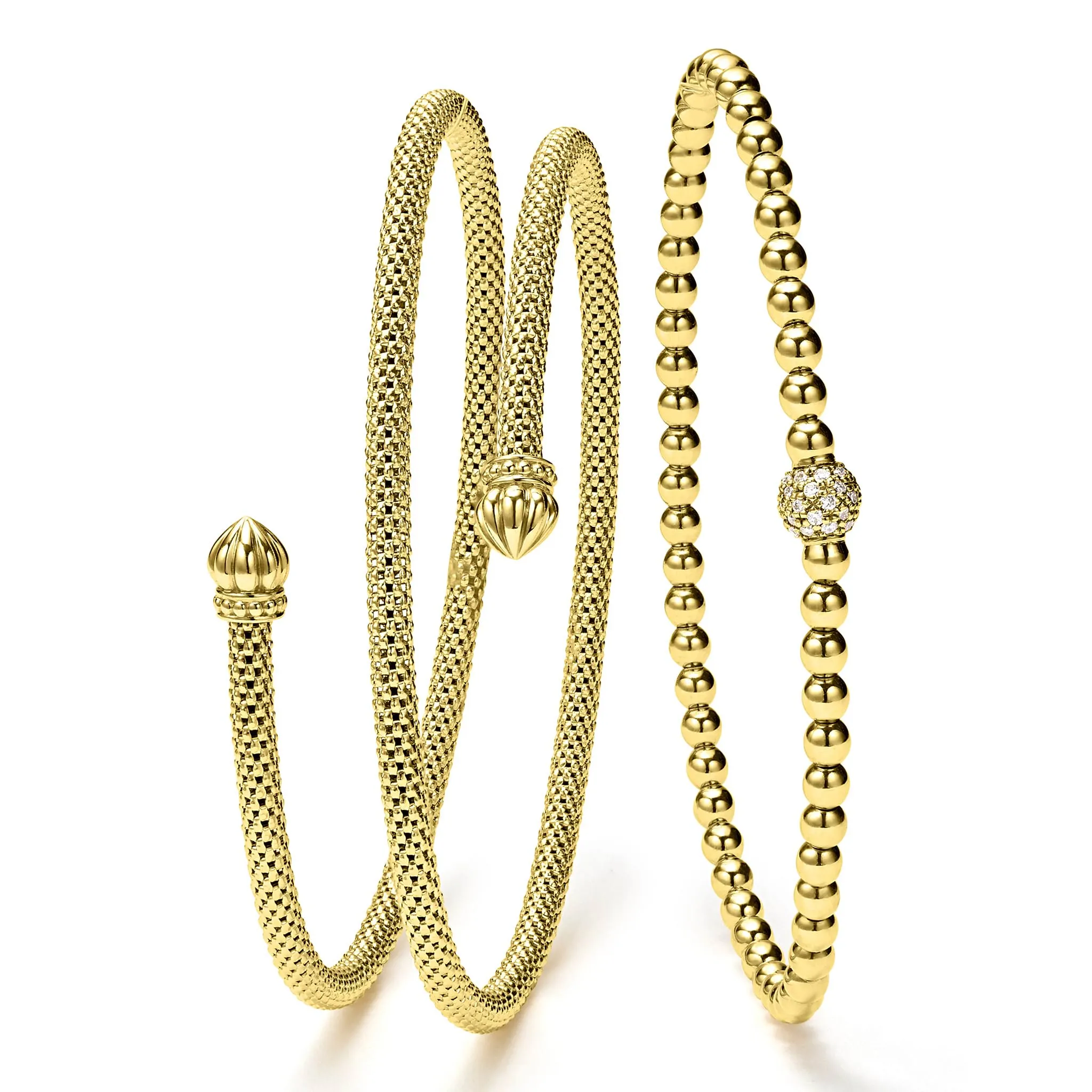 Caviar Gold 18K Gold Caviar Beaded Bracelet Gift Set sold by LAGOS