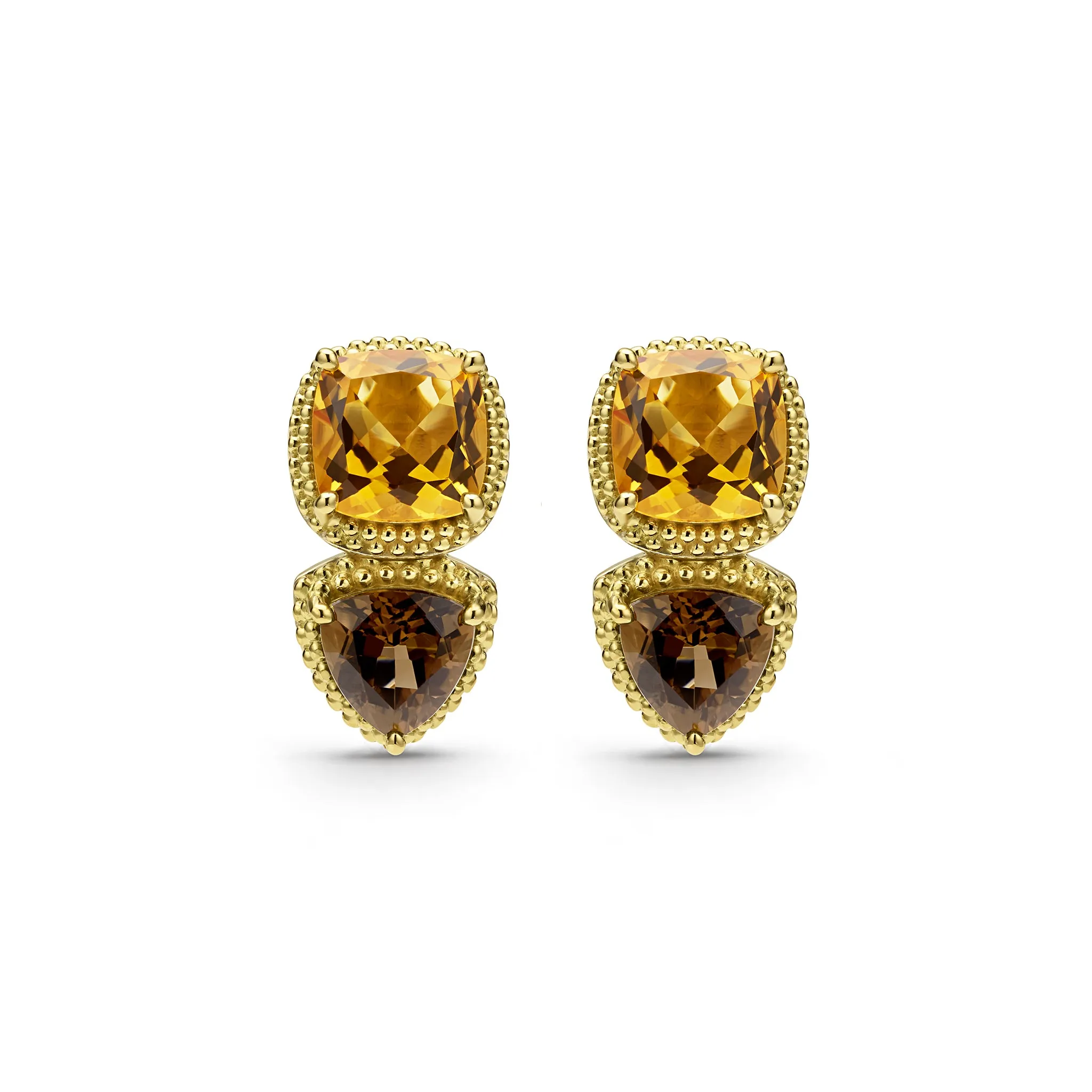 Studio 18K Smokey Quartz and Citrine Omega Clip Earrings sold by LAGOS product image thumbnail 2