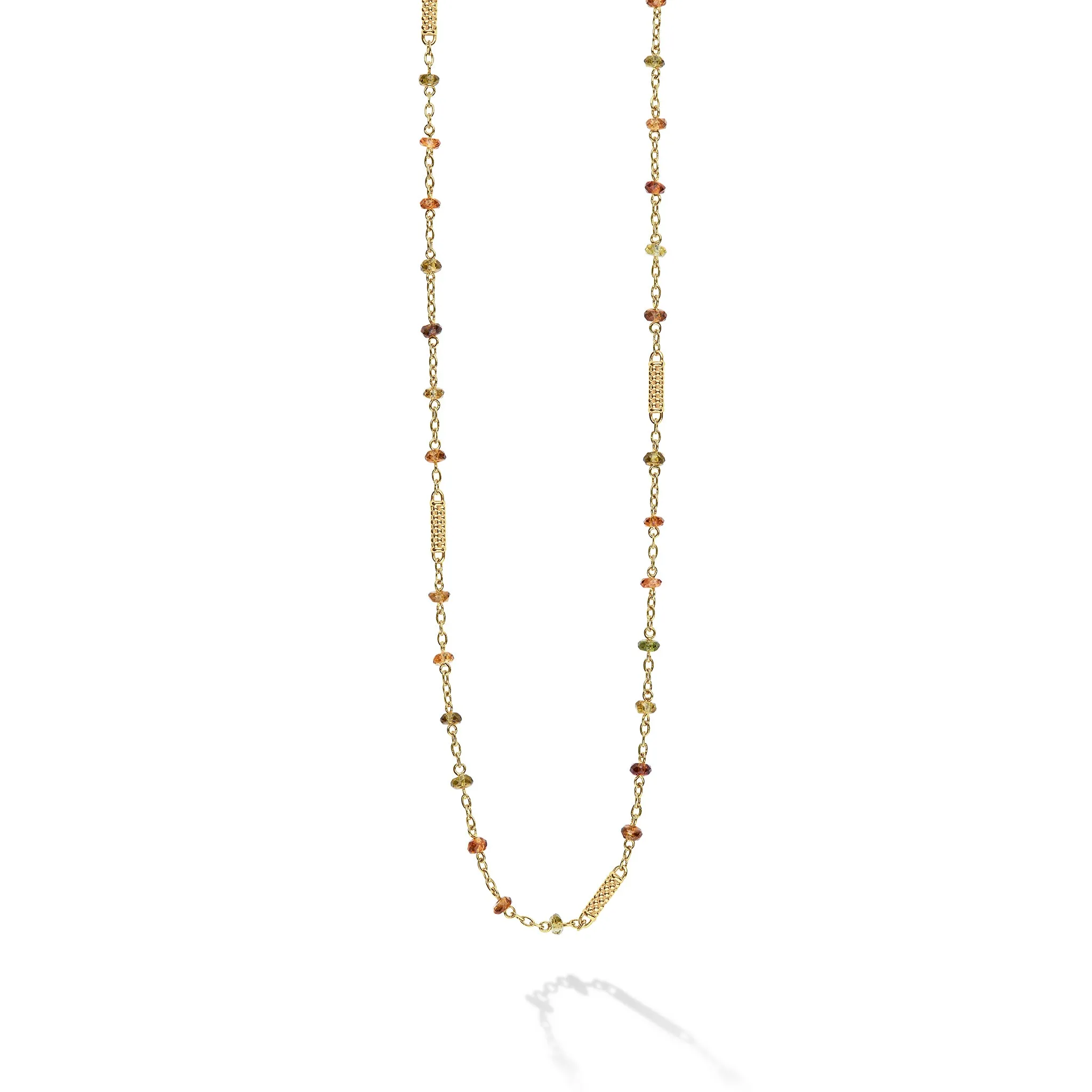 18K Caviar Gold & Tourmaline Station Necklace sold by LAGOS