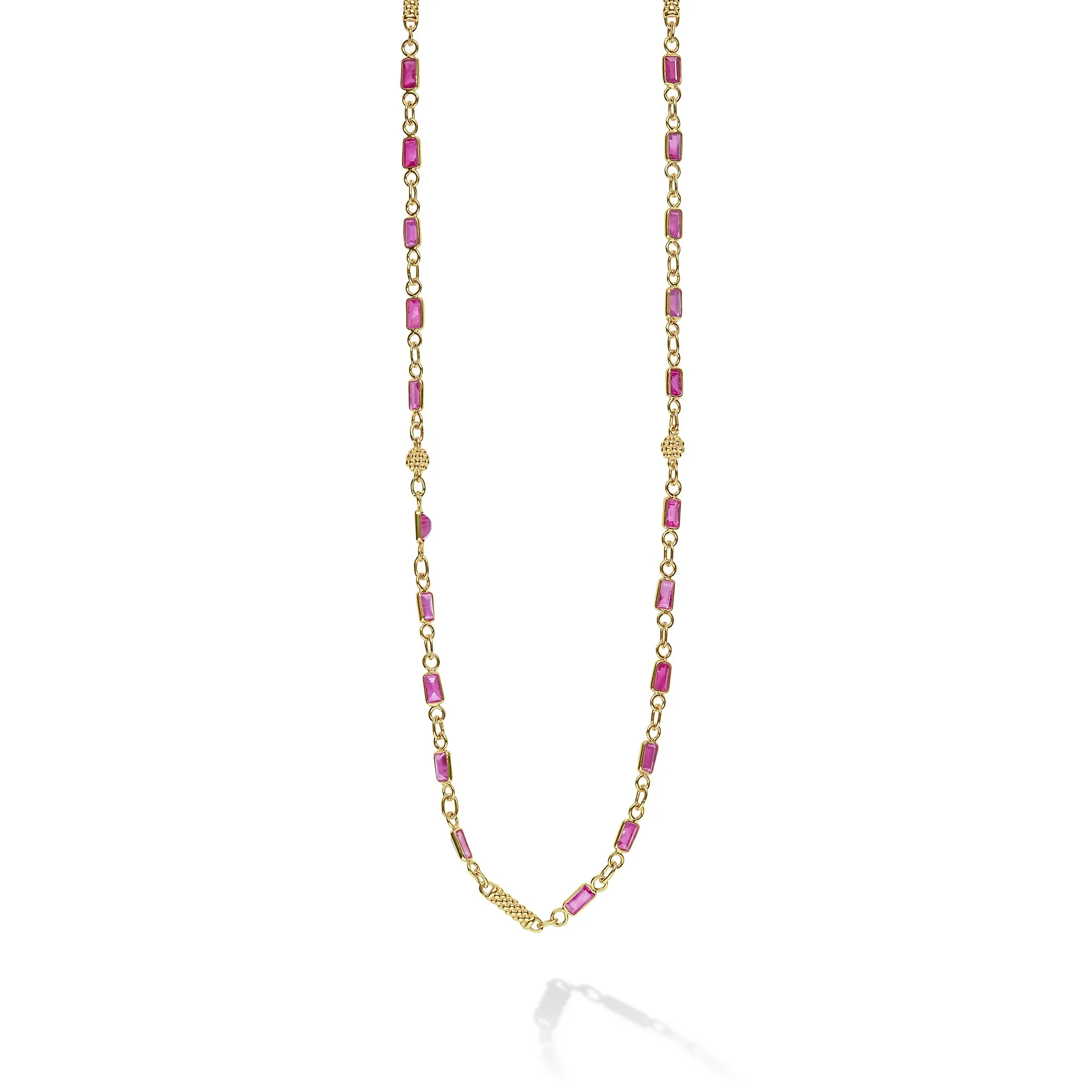 18K Caviar Gold and Ruby Icon Necklace sold by LAGOS